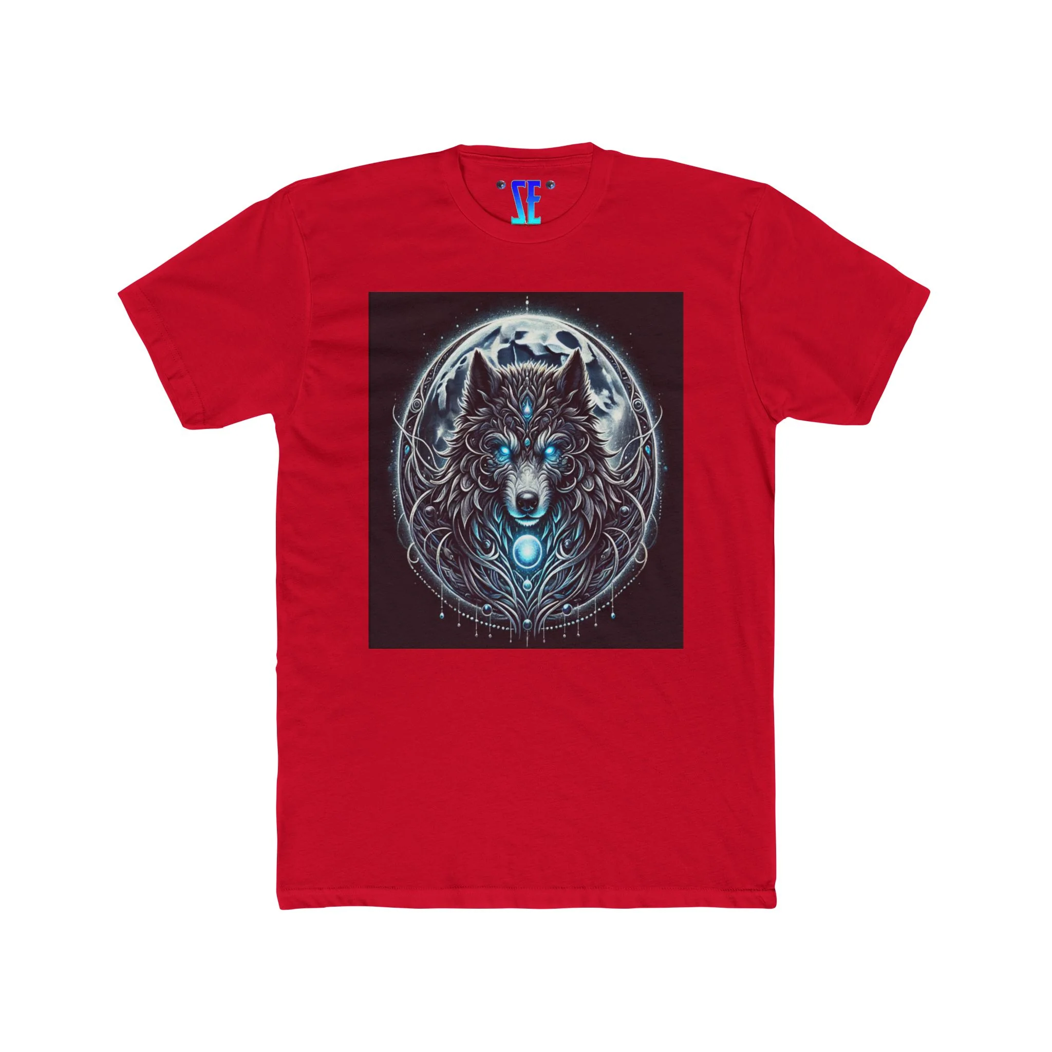 Moonfall Series Blue-Eyed Wolf Moon T-Shirt Unique Graphic Tee Outdoor Enthusiasts - Image 8