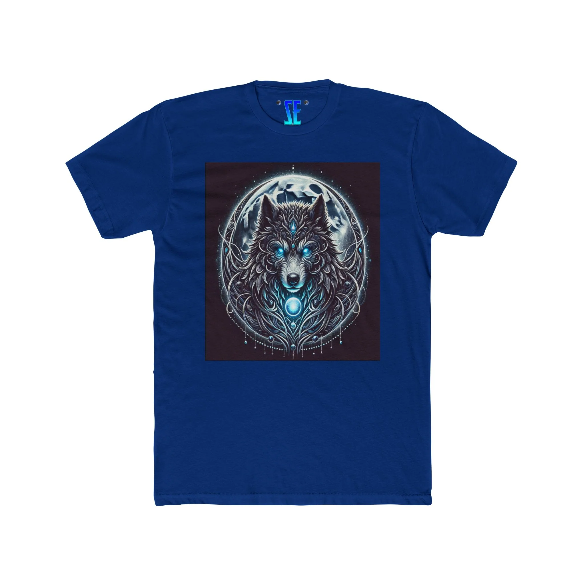 Moonfall Series Blue-Eyed Wolf Moon T-Shirt Unique Graphic Tee Outdoor Enthusiasts - Image 9