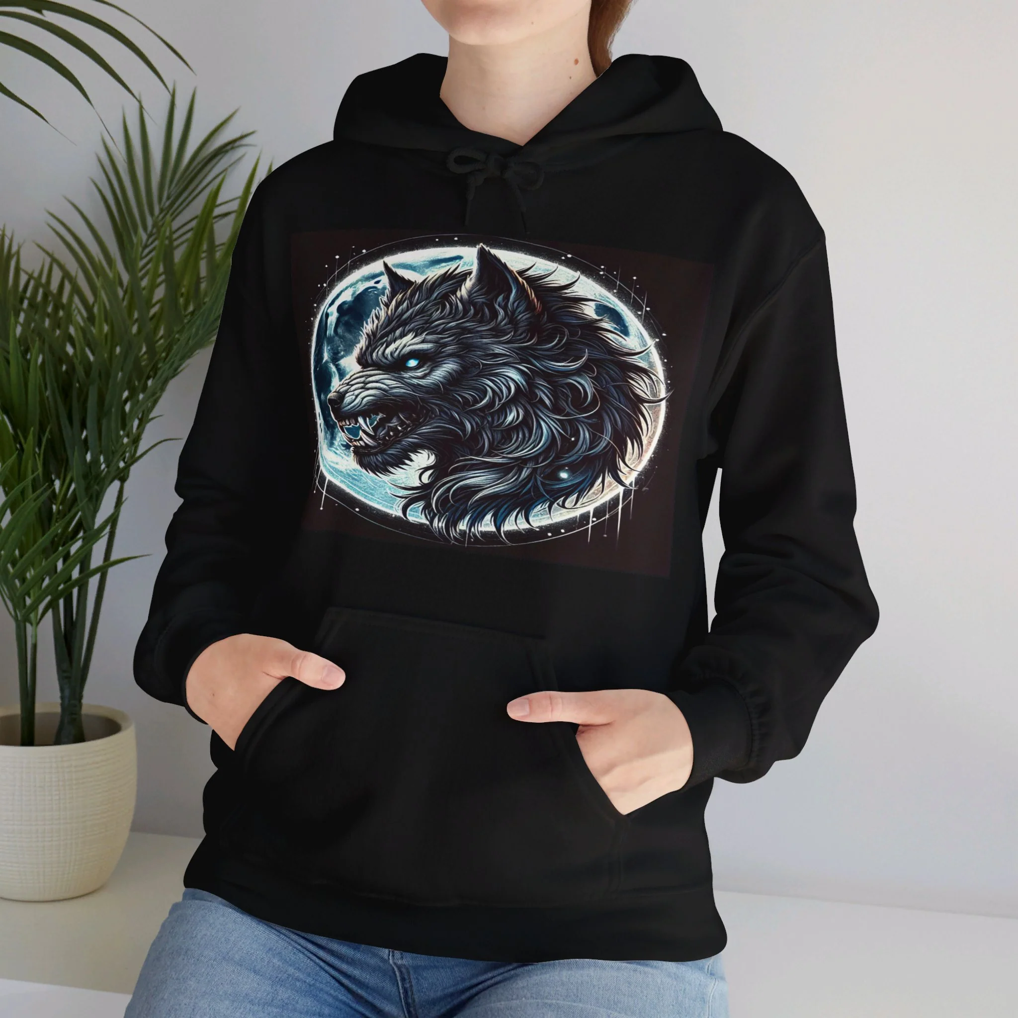 Moonfall Series Fierce Wolf Howling Moon Hoodie Stylish Unique Graphic Hooded Sweatshirt Wolf Adventure Seekers - Image 17