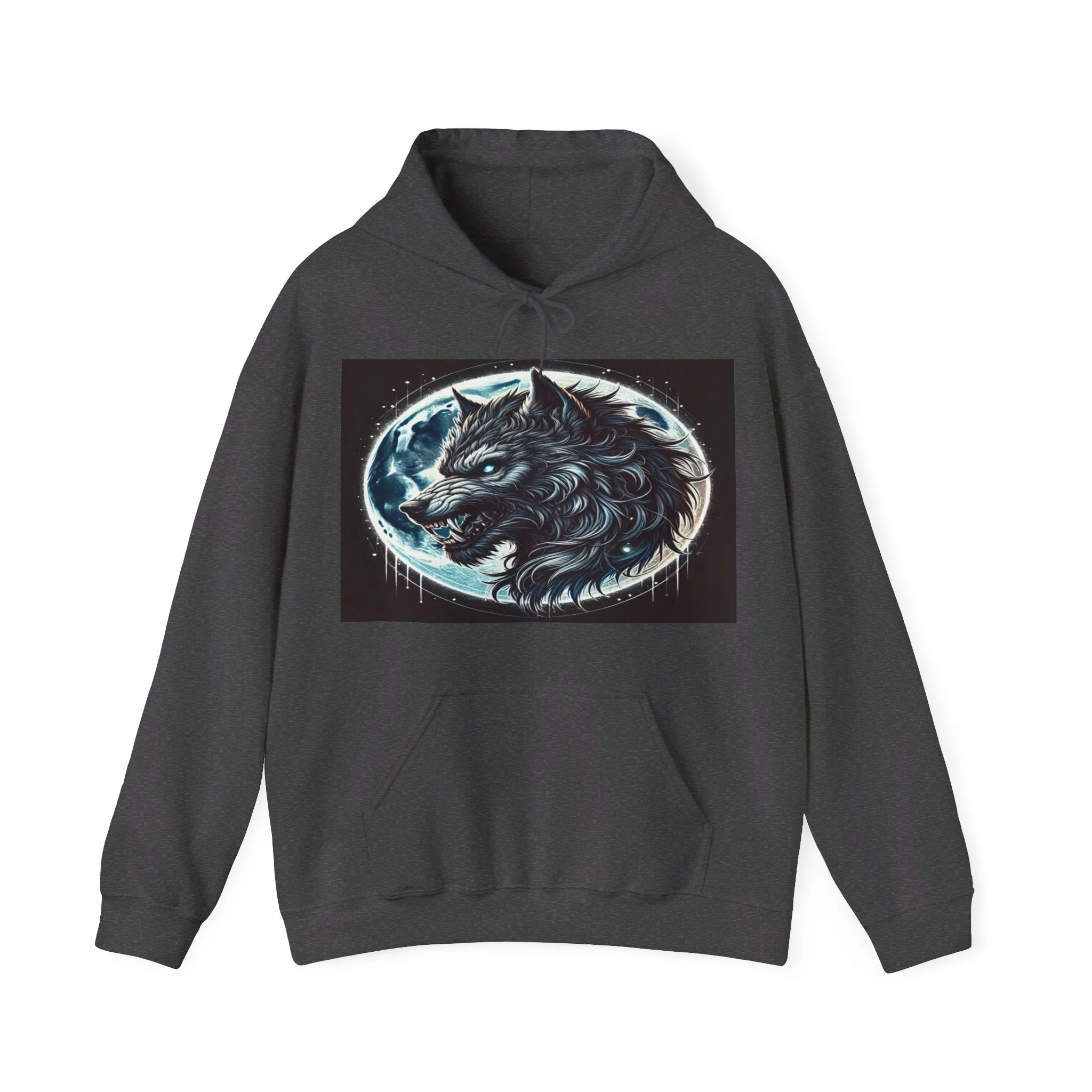Moonfall Series Fierce Wolf Howling Moon Hoodie Stylish Unique Graphic Hooded Sweatshirt Wolf Adventure Seekers - Image 2