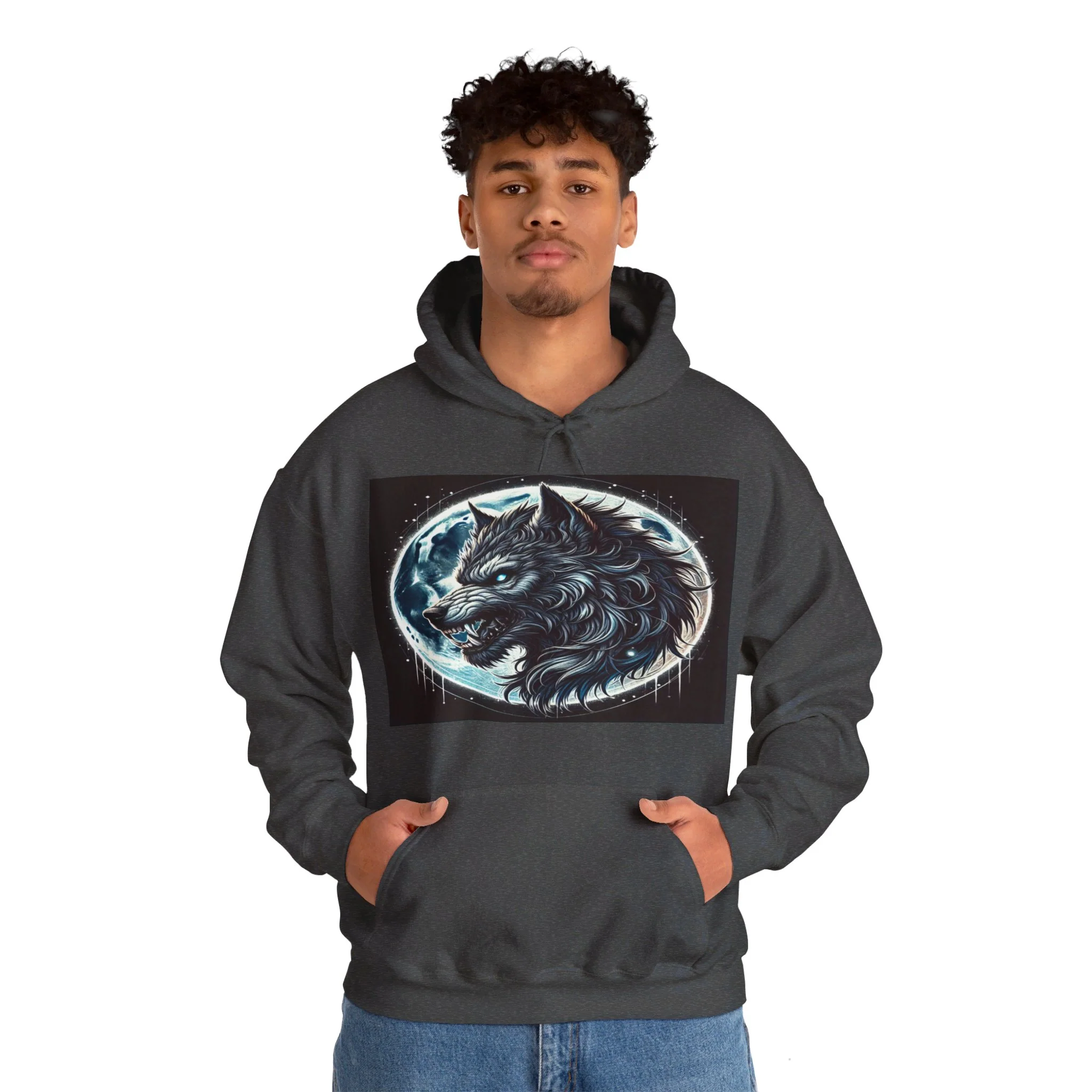 Moonfall Series Fierce Wolf Howling Moon Hoodie Stylish Unique Graphic Hooded Sweatshirt Wolf Adventure Seekers - Image 22