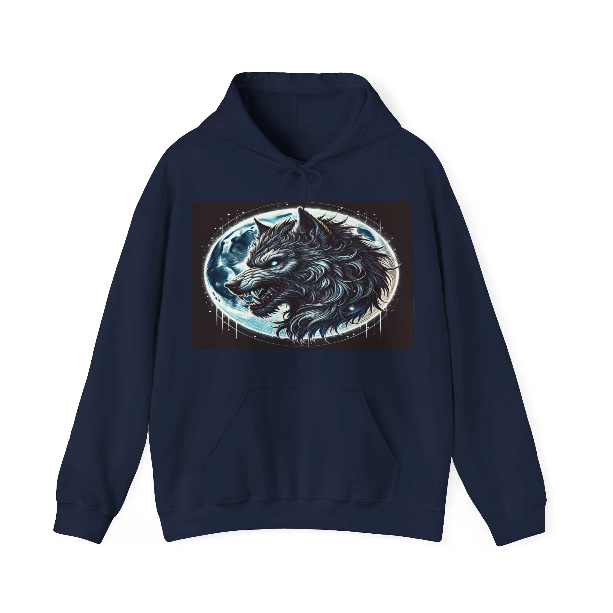 Moonfall Series Fierce Wolf Howling Moon Hoodie Stylish Unique Graphic Hooded Sweatshirt Wolf Adventure Seekers - Image 4