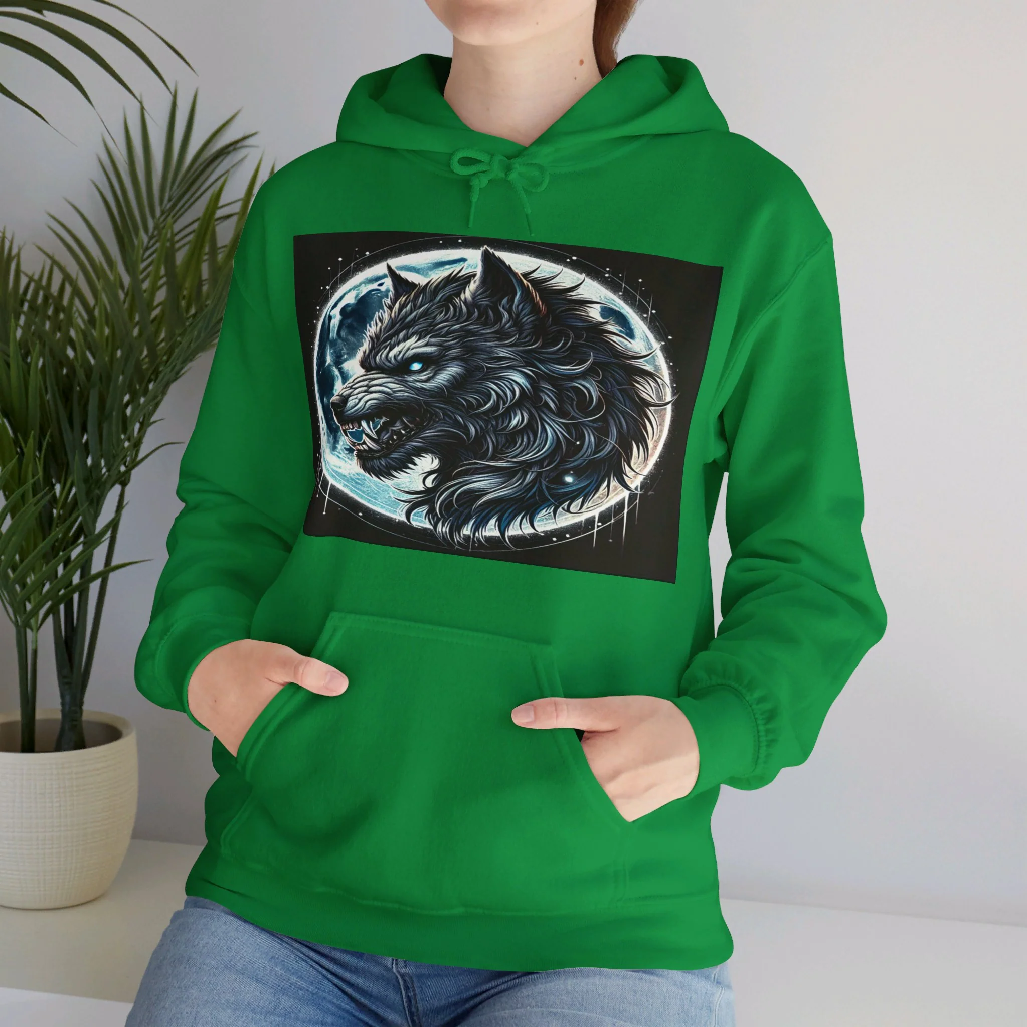 Moonfall Series Fierce Wolf Howling Moon Hoodie Stylish Unique Graphic Hooded Sweatshirt Wolf Adventure Seekers - Image 47