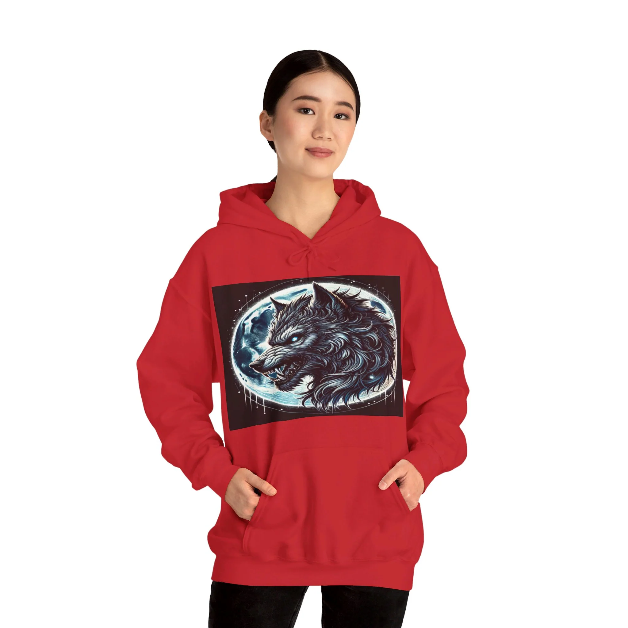 Moonfall Series Fierce Wolf Howling Moon Hoodie Stylish Unique Graphic Hooded Sweatshirt Wolf Adventure Seekers - Image 51