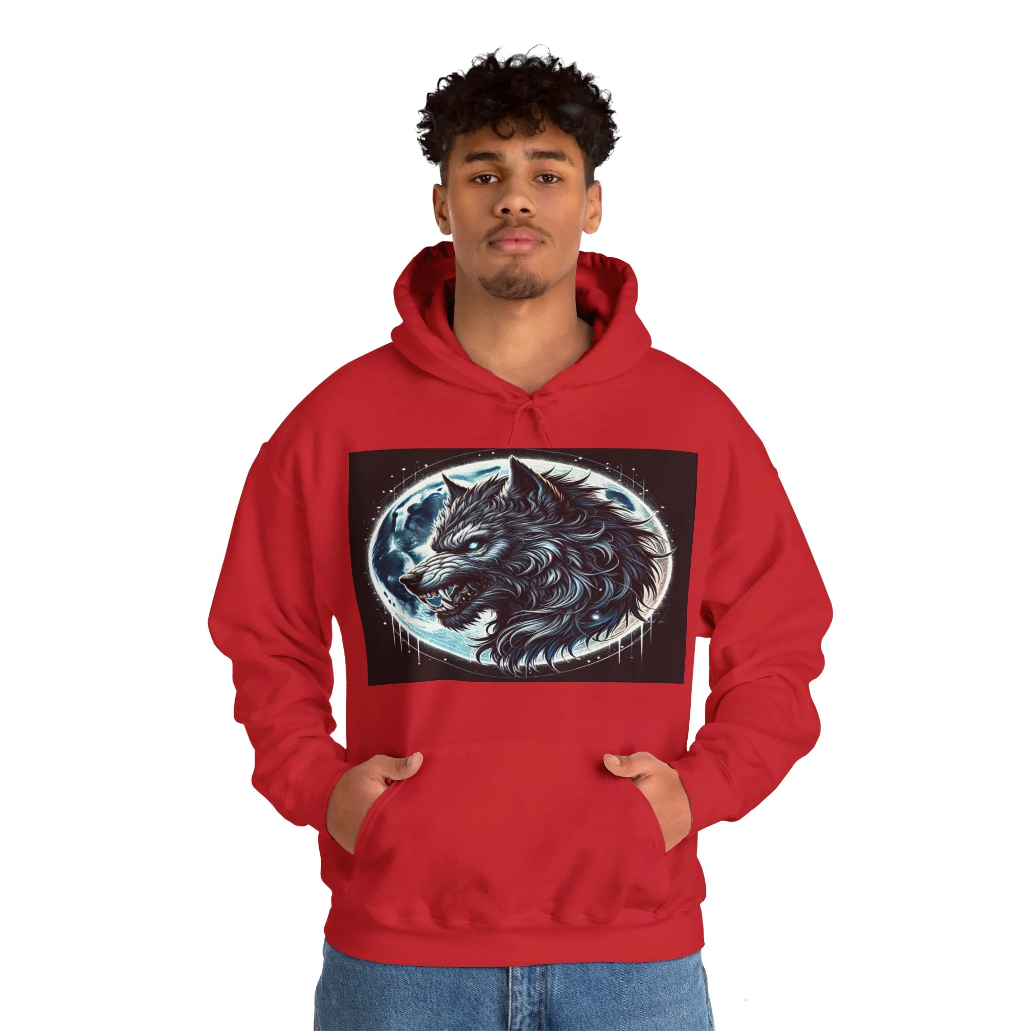 Moonfall Series Fierce Wolf Howling Moon Hoodie Stylish Unique Graphic Hooded Sweatshirt Wolf Adventure Seekers - Image 52