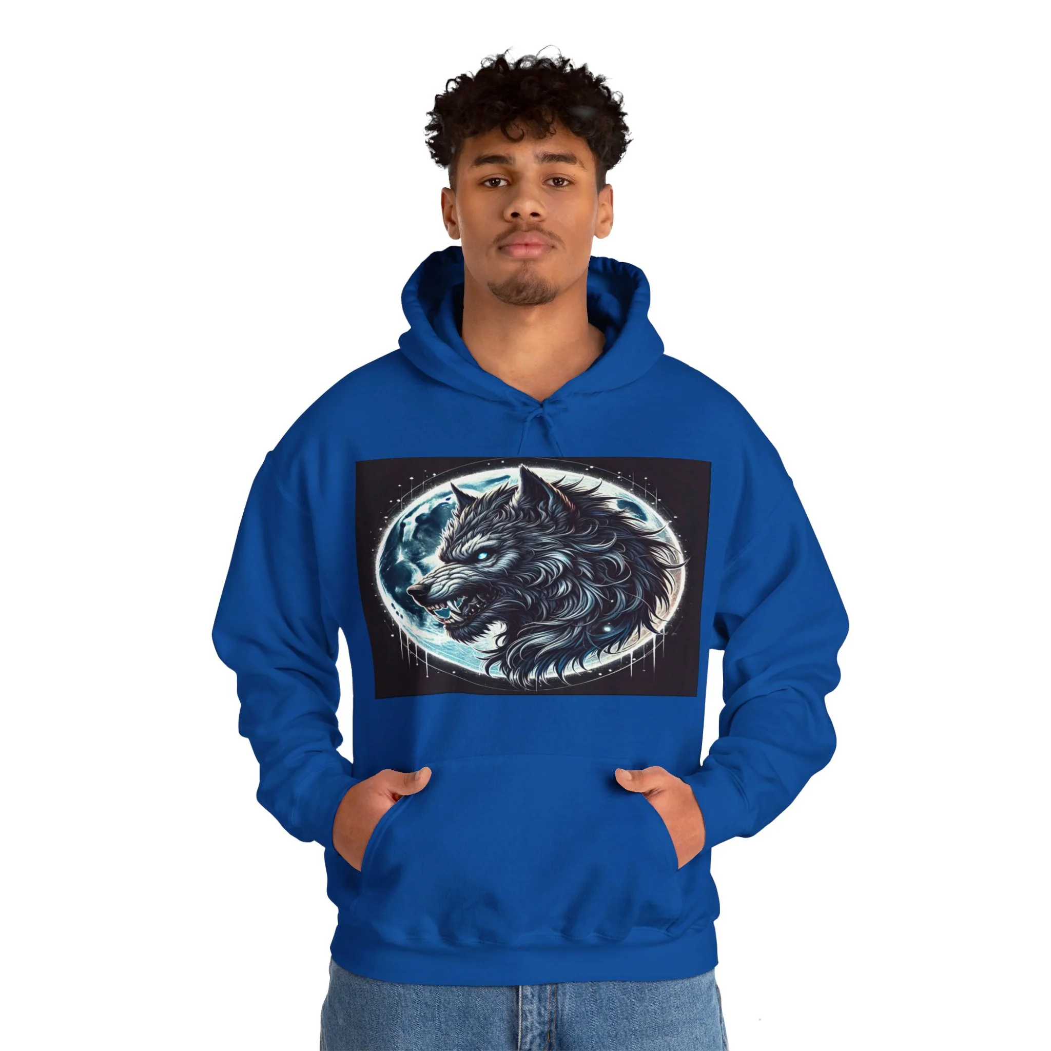 Moonfall Series Fierce Wolf Howling Moon Hoodie Stylish Unique Graphic Hooded Sweatshirt Wolf Adventure Seekers - Image 58
