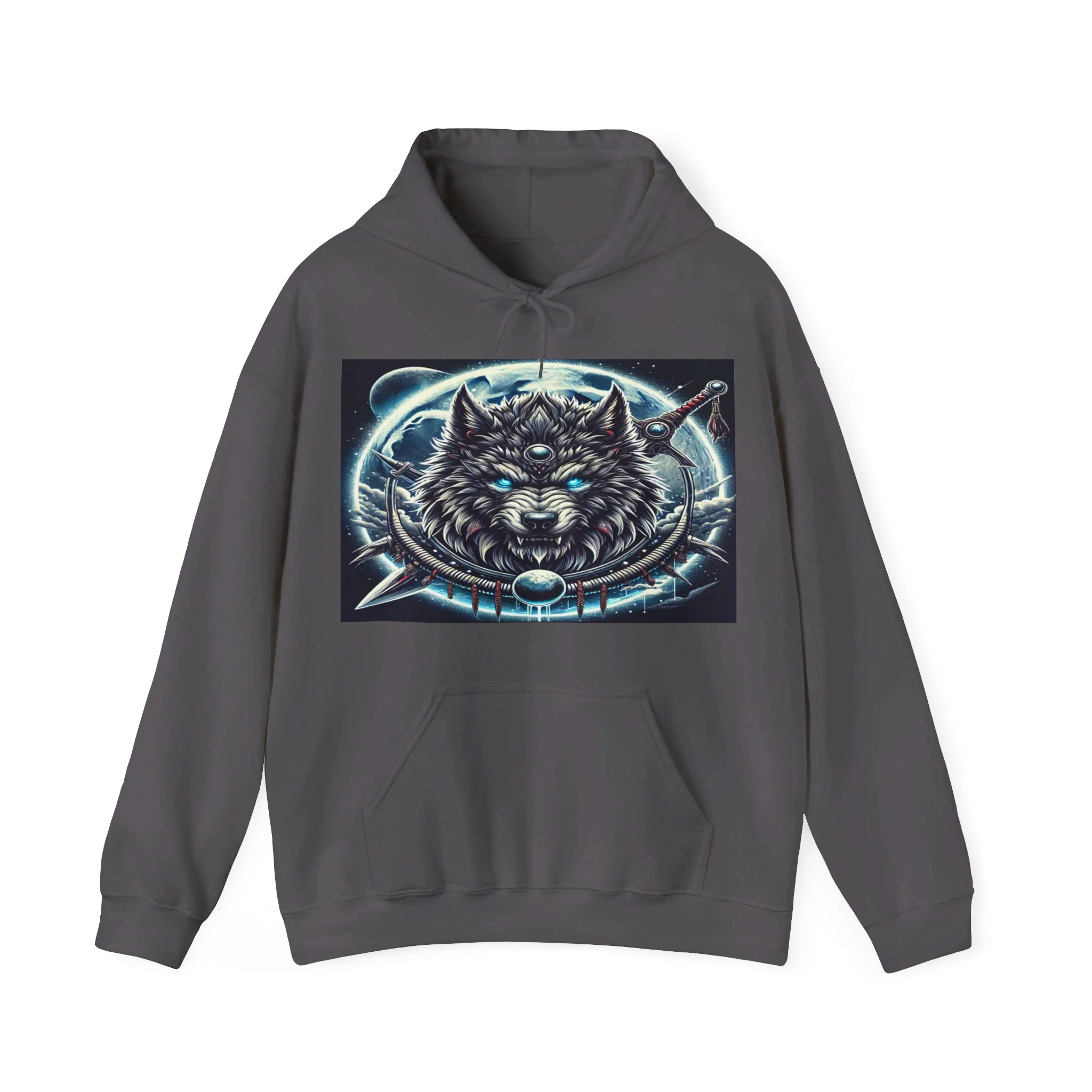 Moonfall Series Mystic Alpha Wolf Moon Hoodie Unique Graphic Hooded Sweatshirt Wolf Enthusiasts - Image 10
