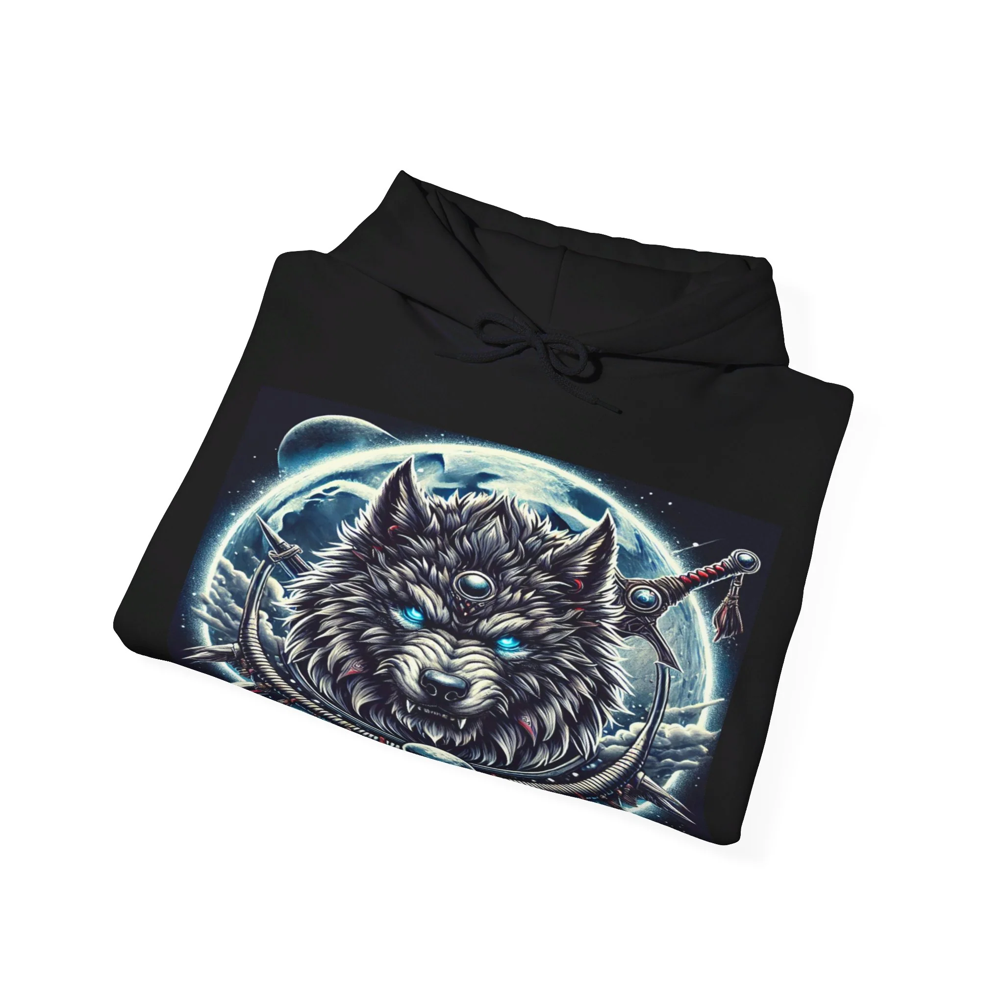 Moonfall Series Mystic Alpha Wolf Moon Hoodie Unique Graphic Hooded Sweatshirt Wolf Enthusiasts - Image 14