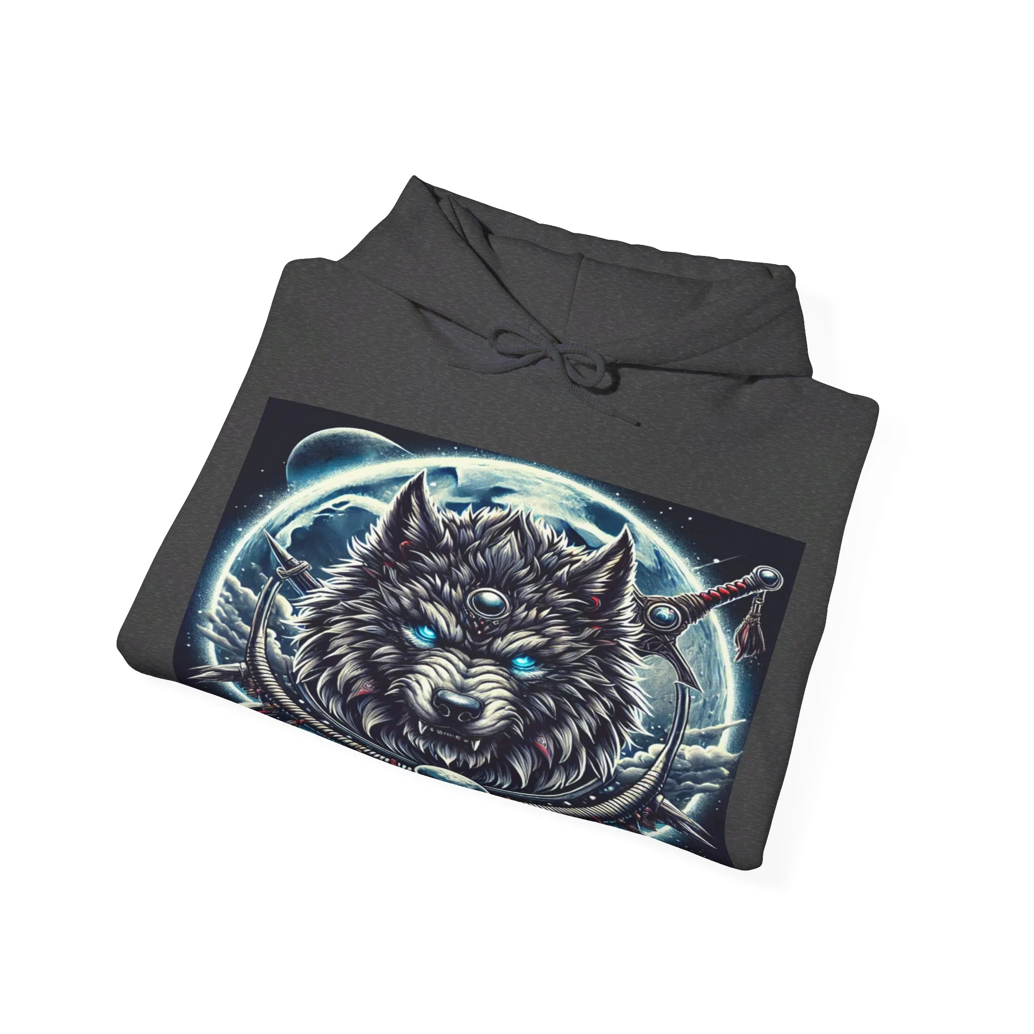 Moonfall Series Mystic Alpha Wolf Moon Hoodie Unique Graphic Hooded Sweatshirt Wolf Enthusiasts - Image 20