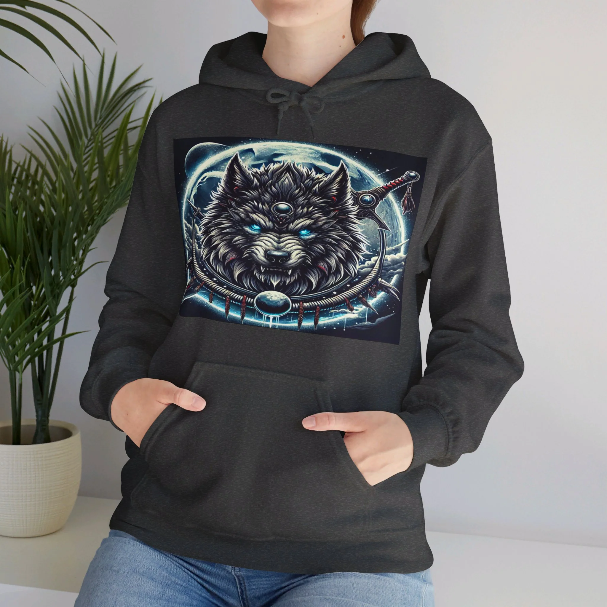 Moonfall Series Mystic Alpha Wolf Moon Hoodie Unique Graphic Hooded Sweatshirt Wolf Enthusiasts - Image 23