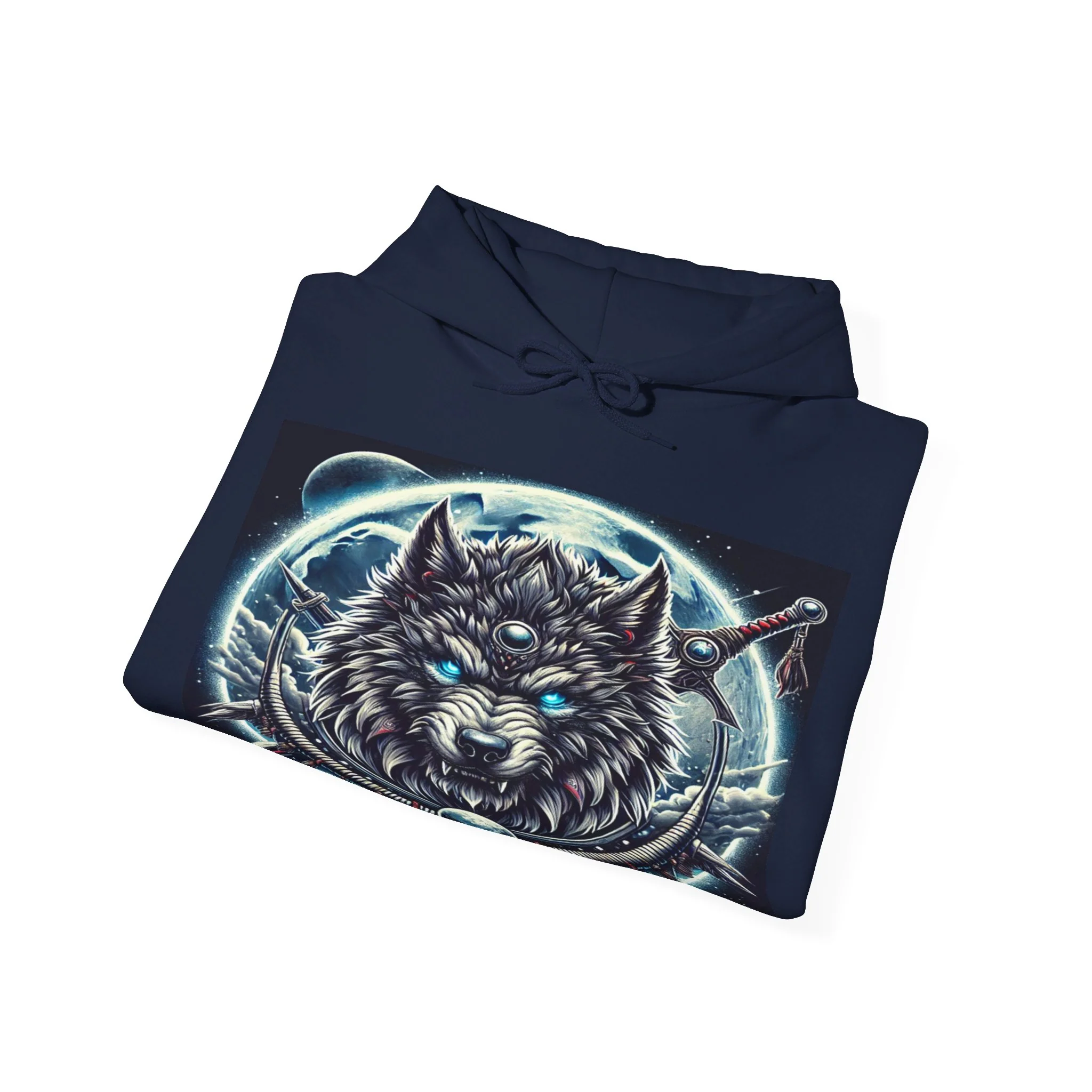 Moonfall Series Mystic Alpha Wolf Moon Hoodie Unique Graphic Hooded Sweatshirt Wolf Enthusiasts - Image 32