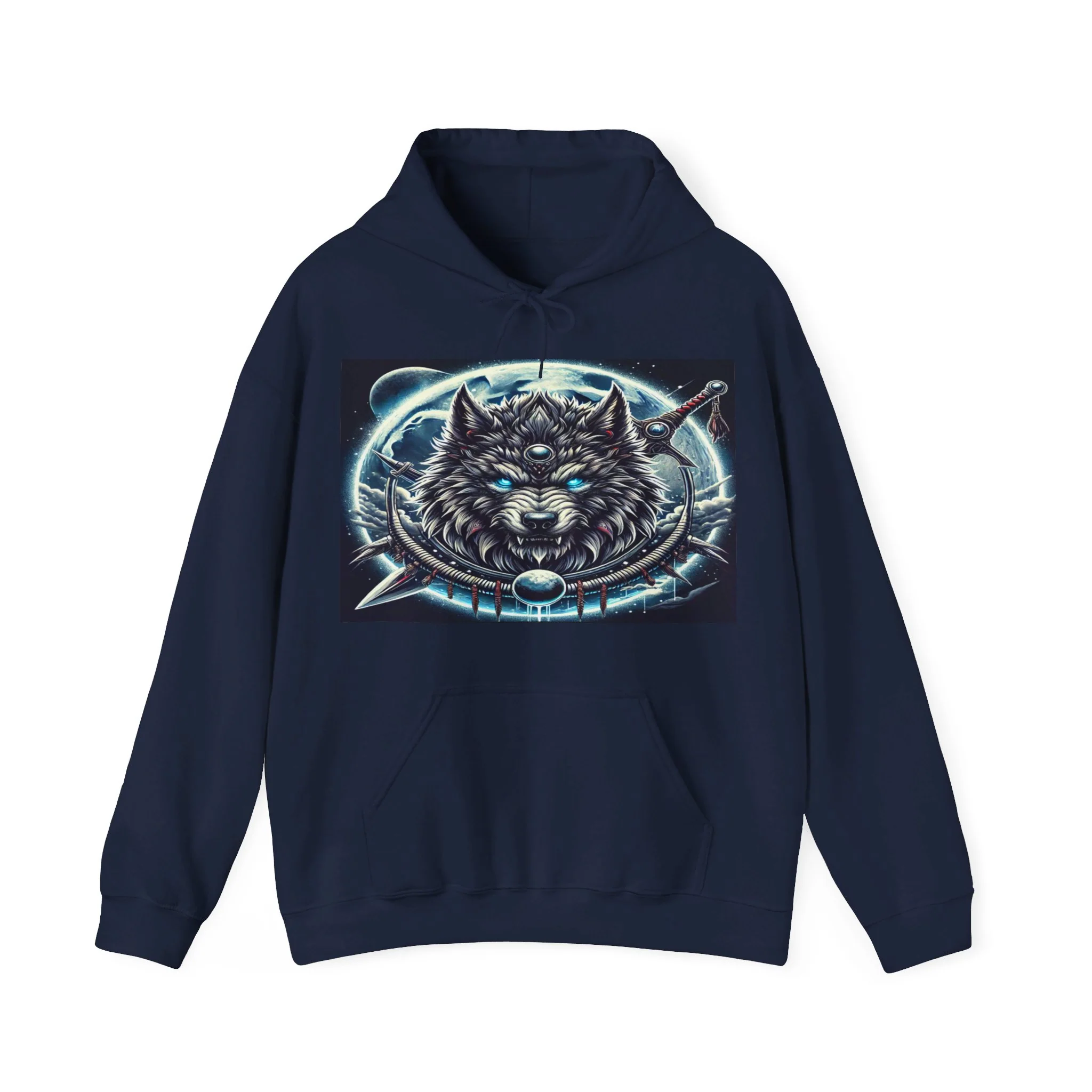 Moonfall Series Mystic Alpha Wolf Moon Hoodie Unique Graphic Hooded Sweatshirt Wolf Enthusiasts - Image 4