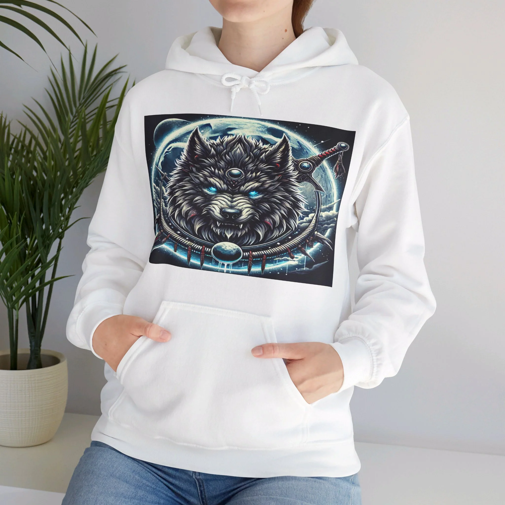 Moonfall Series Mystic Alpha Wolf Moon Hoodie Unique Graphic Hooded Sweatshirt Wolf Enthusiasts - Image 41