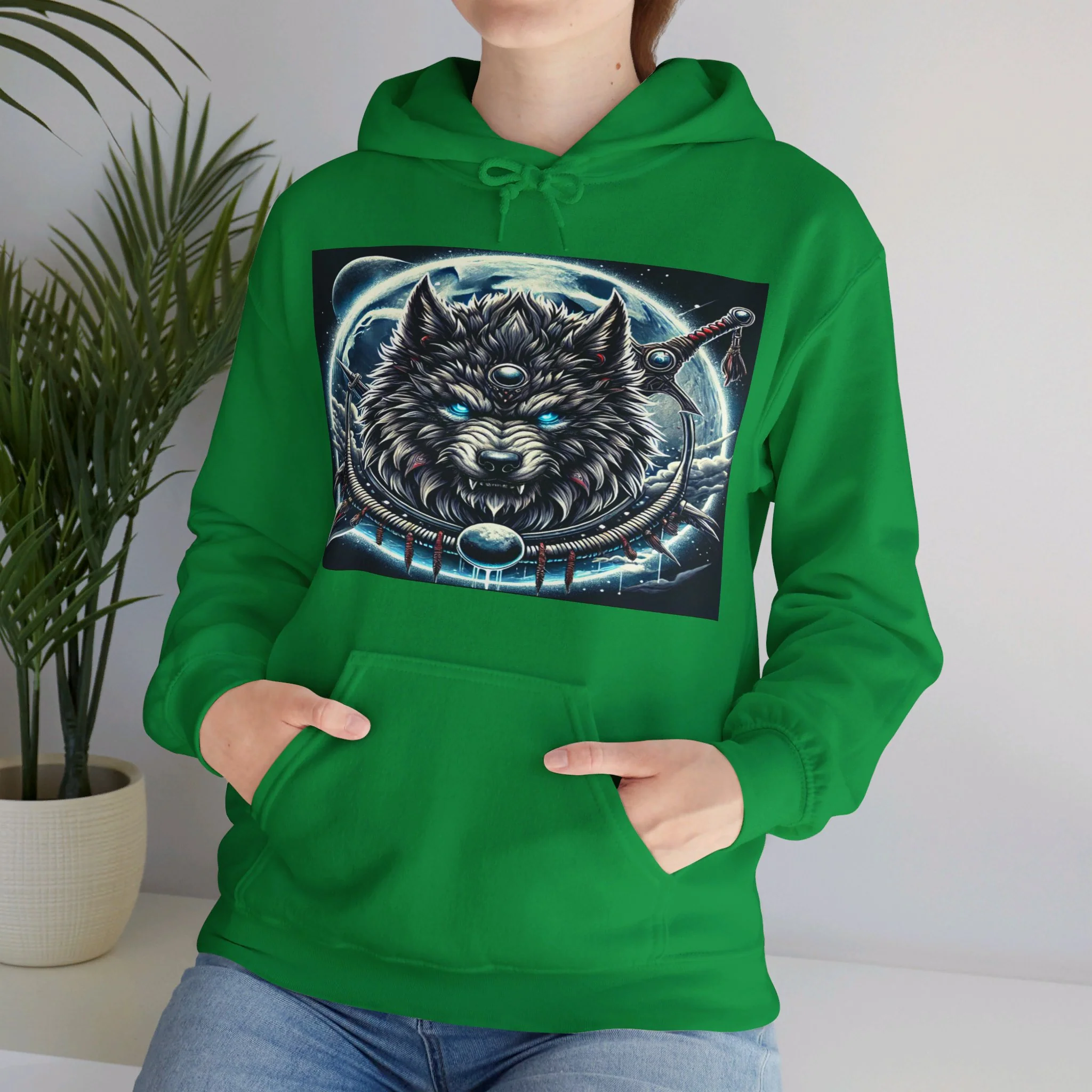 Moonfall Series Mystic Alpha Wolf Moon Hoodie Unique Graphic Hooded Sweatshirt Wolf Enthusiasts - Image 47