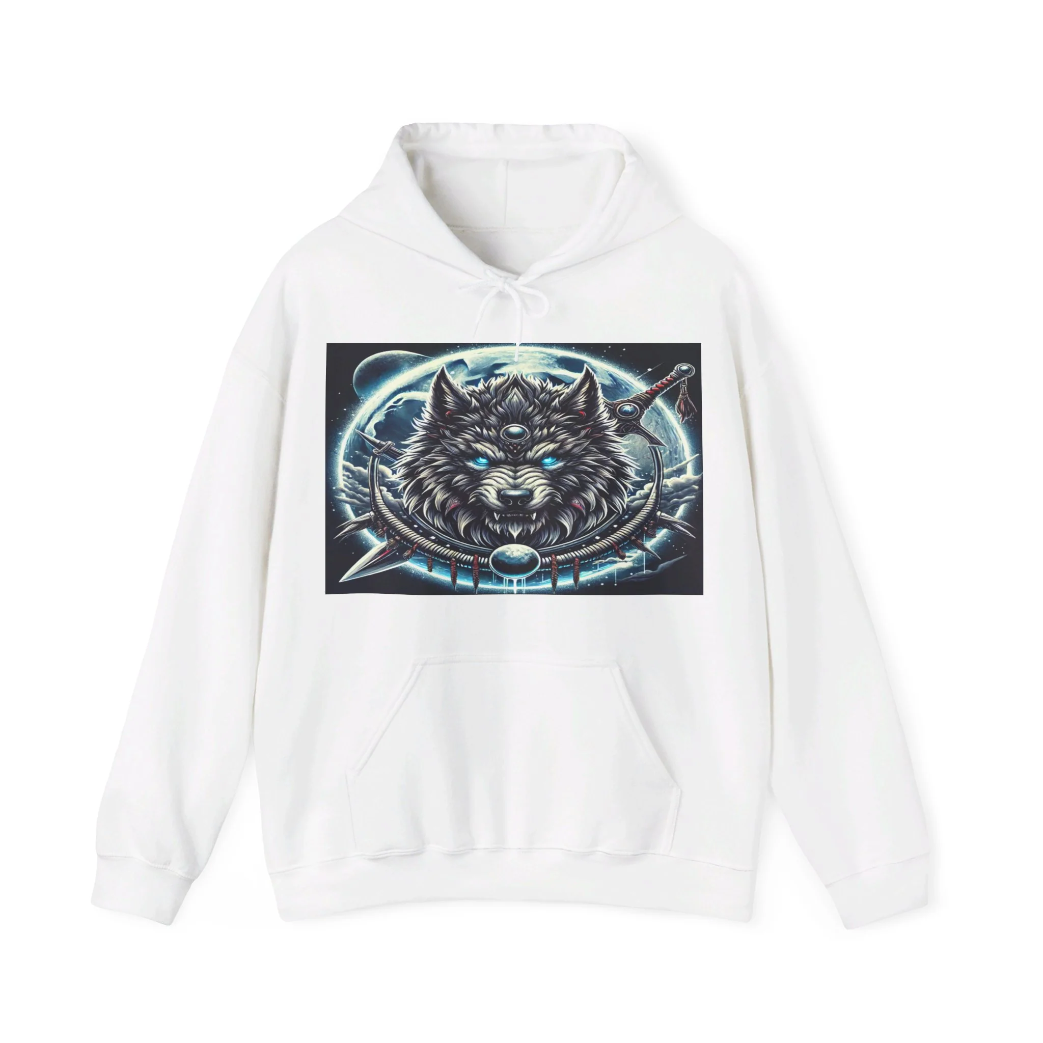 Moonfall Series Mystic Alpha Wolf Moon Hoodie Unique Graphic Hooded Sweatshirt Wolf Enthusiasts - Image 5