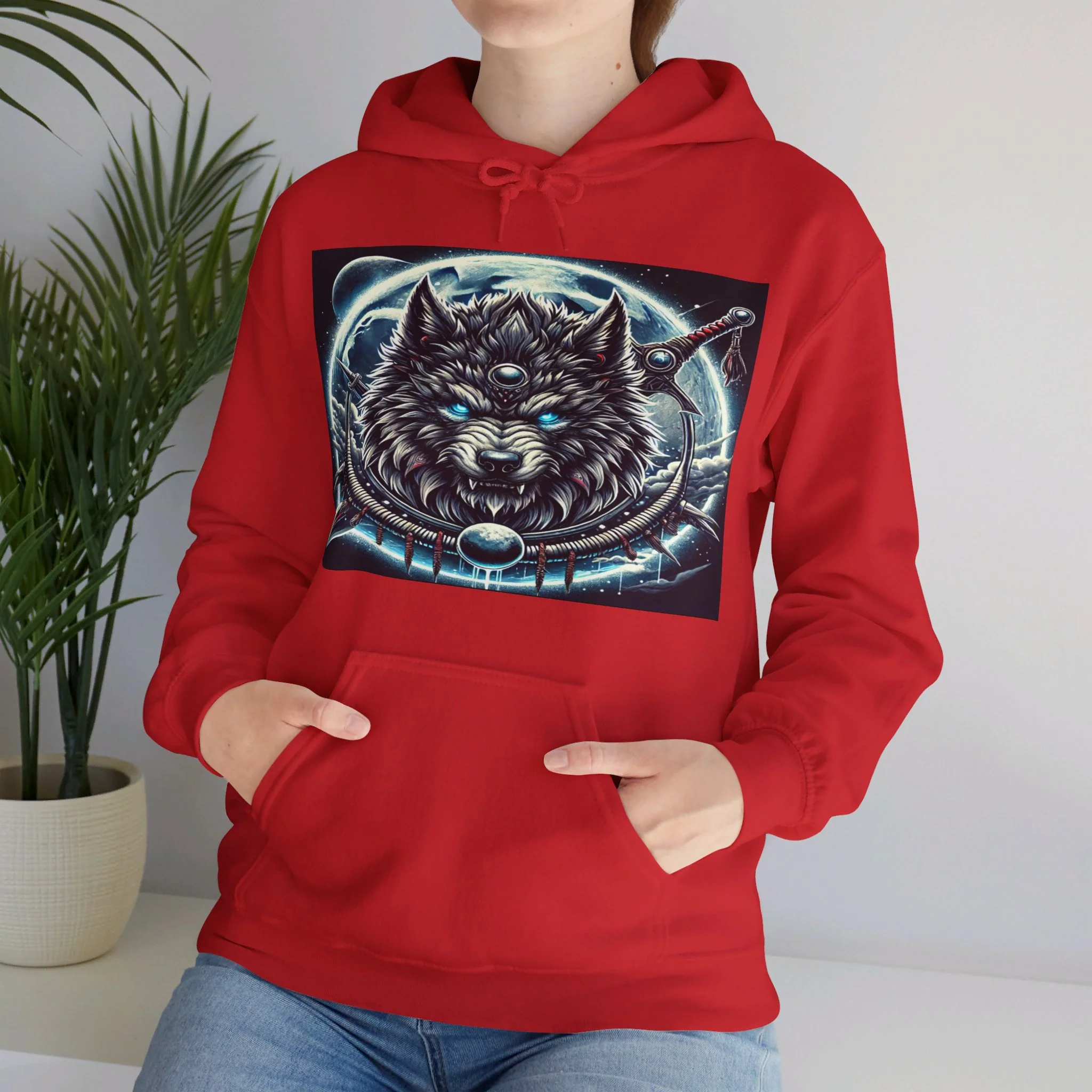Moonfall Series Mystic Alpha Wolf Moon Hoodie Unique Graphic Hooded Sweatshirt Wolf Enthusiasts - Image 53