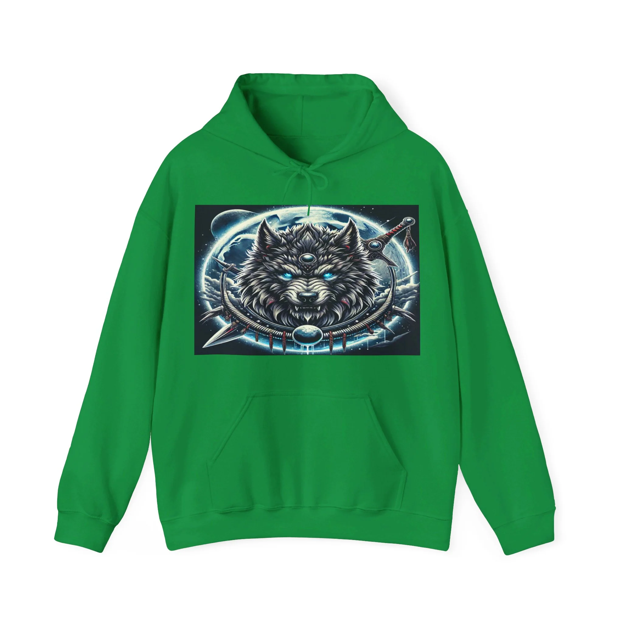 Moonfall Series Mystic Alpha Wolf Moon Hoodie Unique Graphic Hooded Sweatshirt Wolf Enthusiasts - Image 6