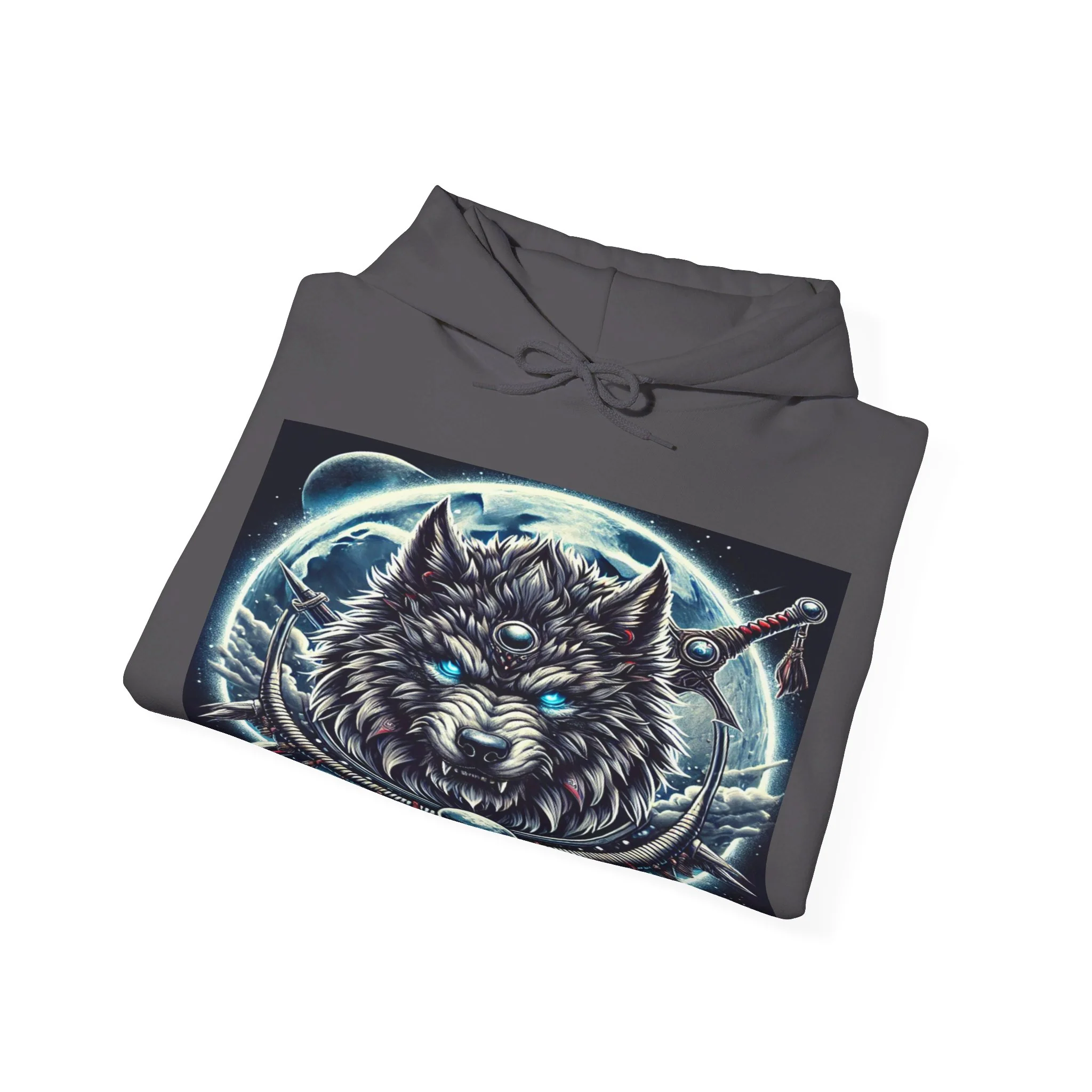 Moonfall Series Mystic Alpha Wolf Moon Hoodie Unique Graphic Hooded Sweatshirt Wolf Enthusiasts - Image 67