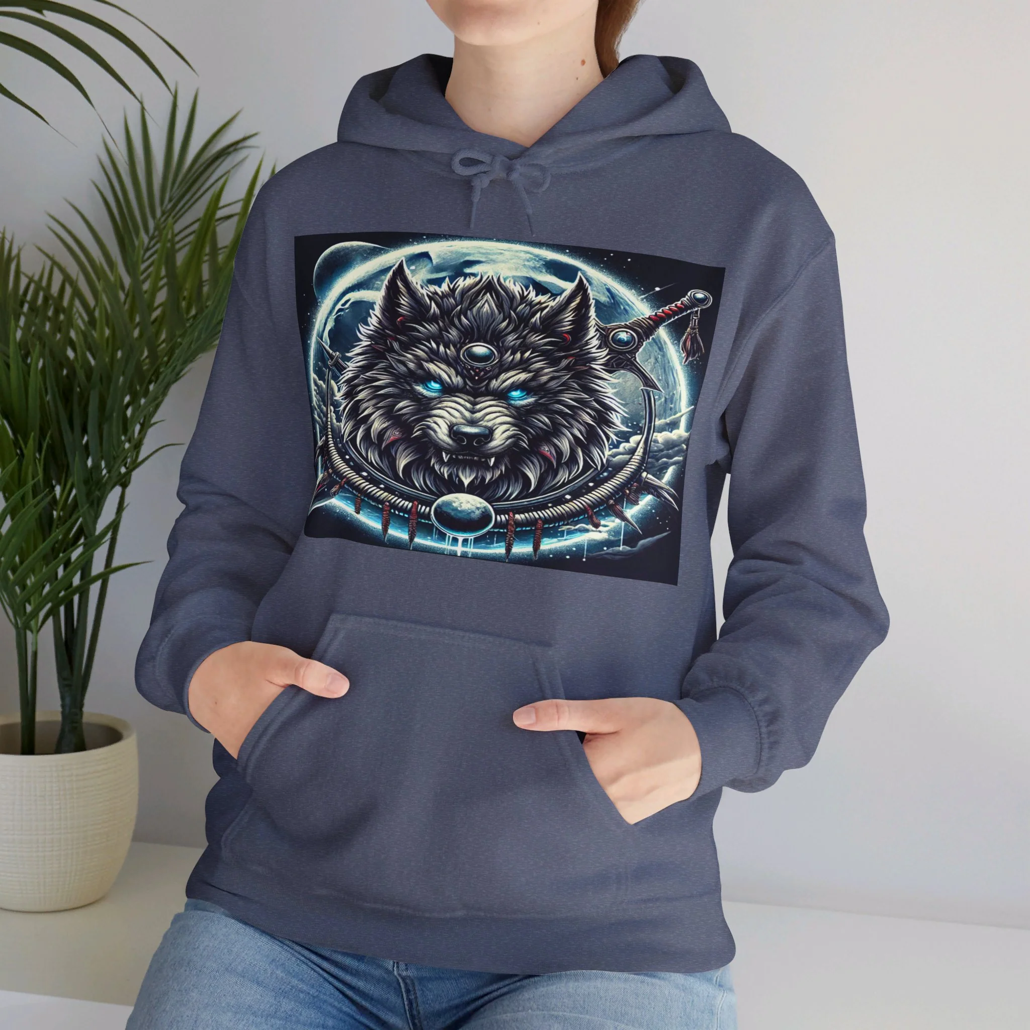 Moonfall Series Mystic Alpha Wolf Moon Hoodie Unique Graphic Hooded Sweatshirt Wolf Enthusiasts - Image 76