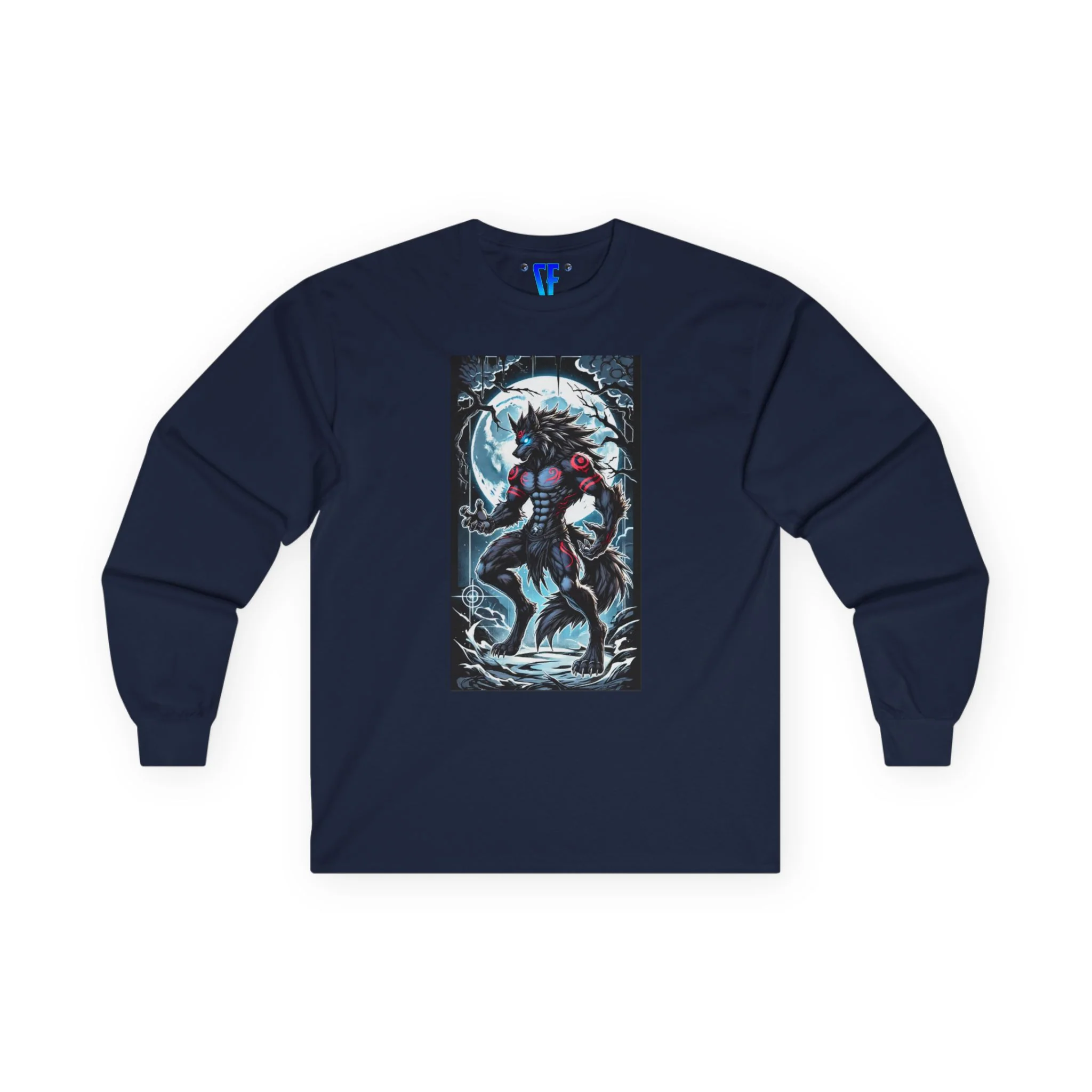 Moonfall Series Shadow WereWolf Long Sleeve Tee Lunar Warrior Design - Image 10