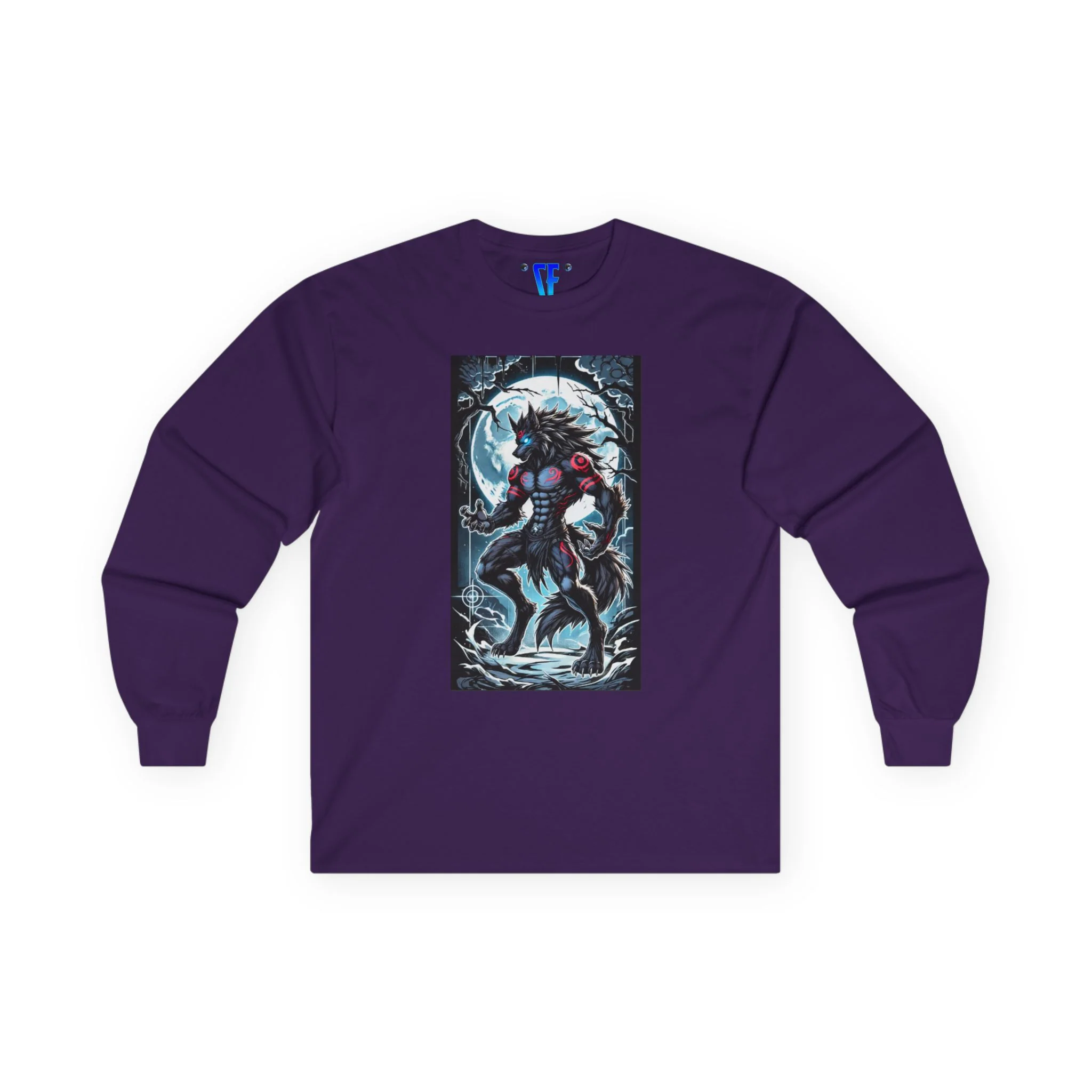 Moonfall Series Shadow WereWolf Long Sleeve Tee Lunar Warrior Design - Image 11