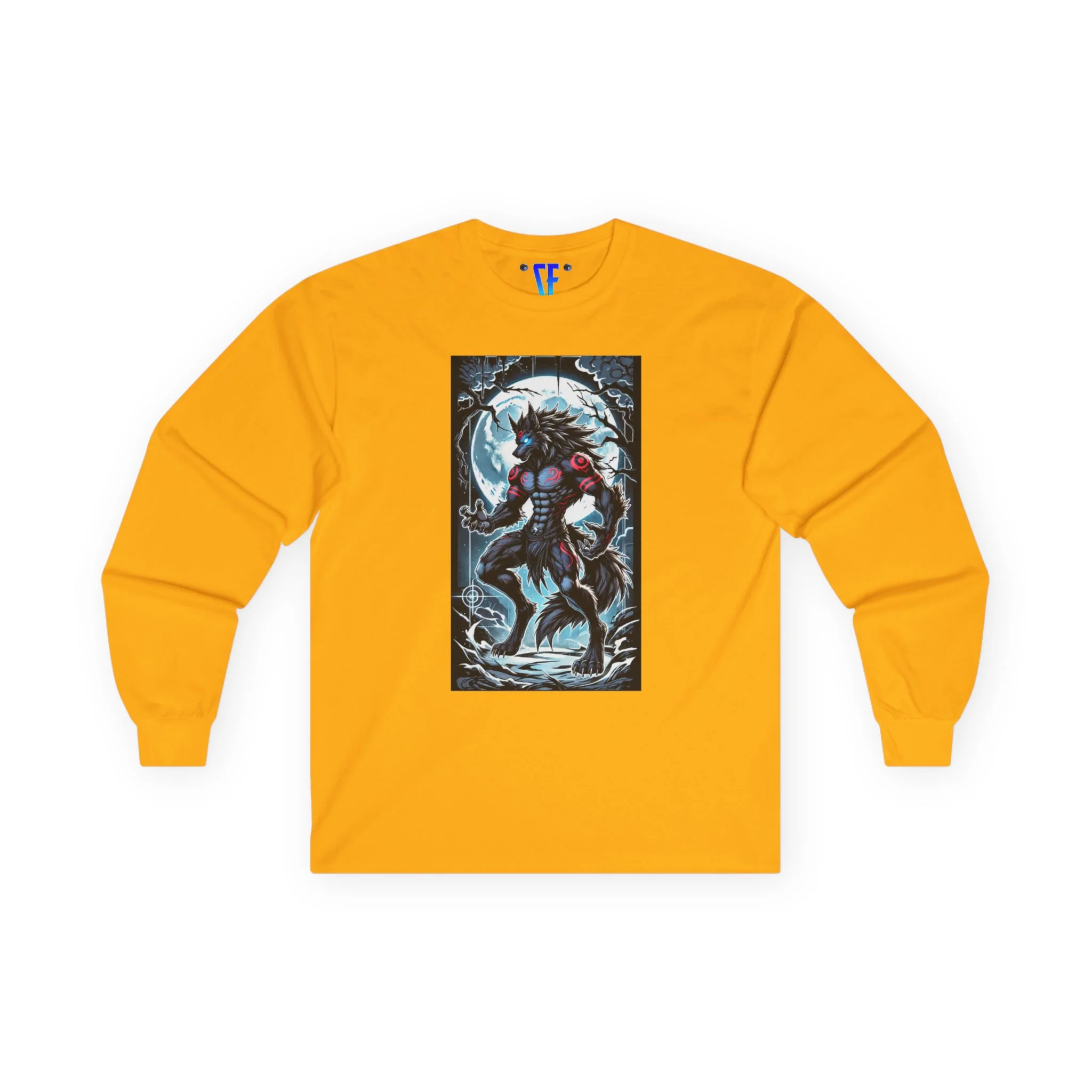 Moonfall Series Shadow WereWolf Long Sleeve Tee Lunar Warrior Design - Image 4