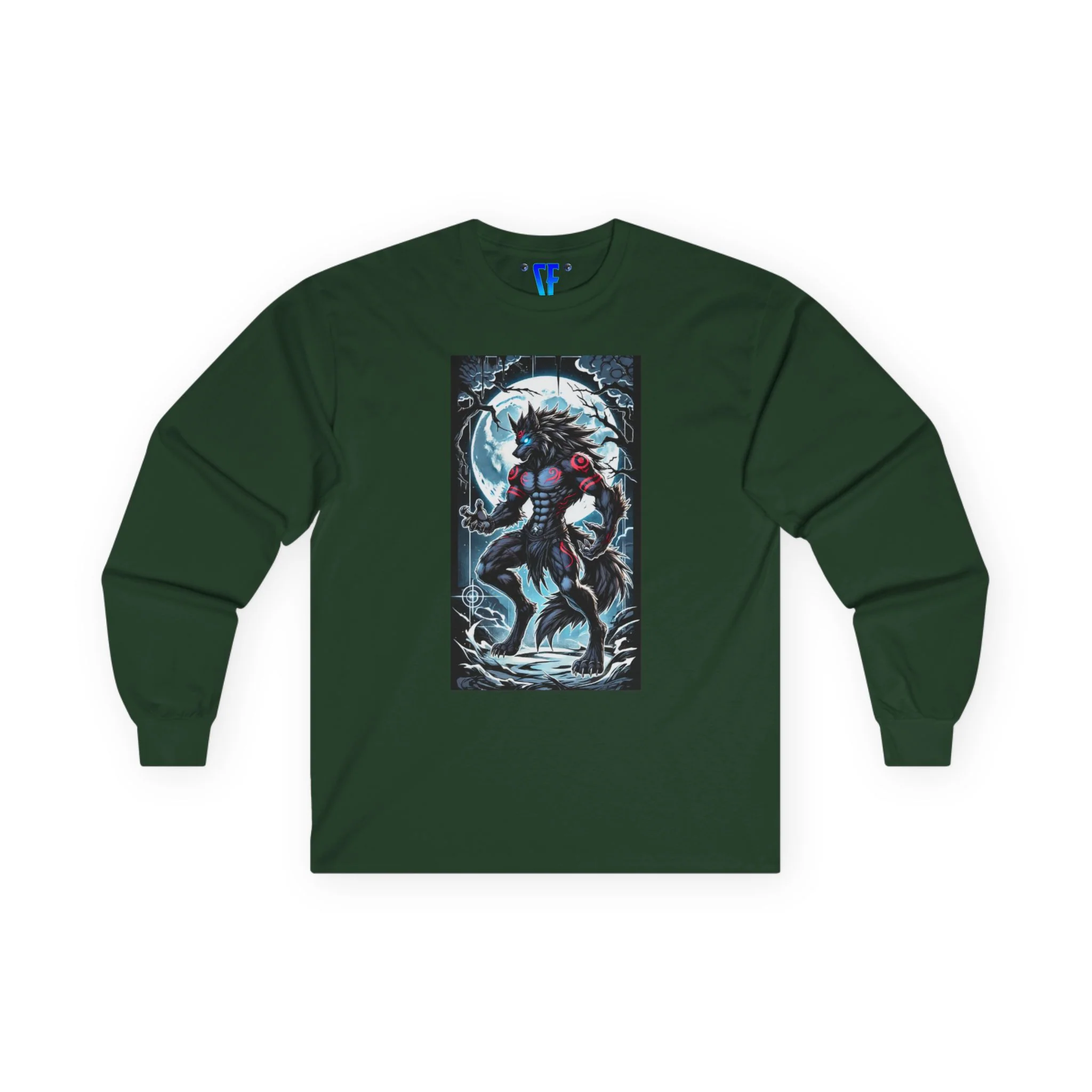 Moonfall Series Shadow WereWolf Long Sleeve Tee Lunar Warrior Design - Image 6