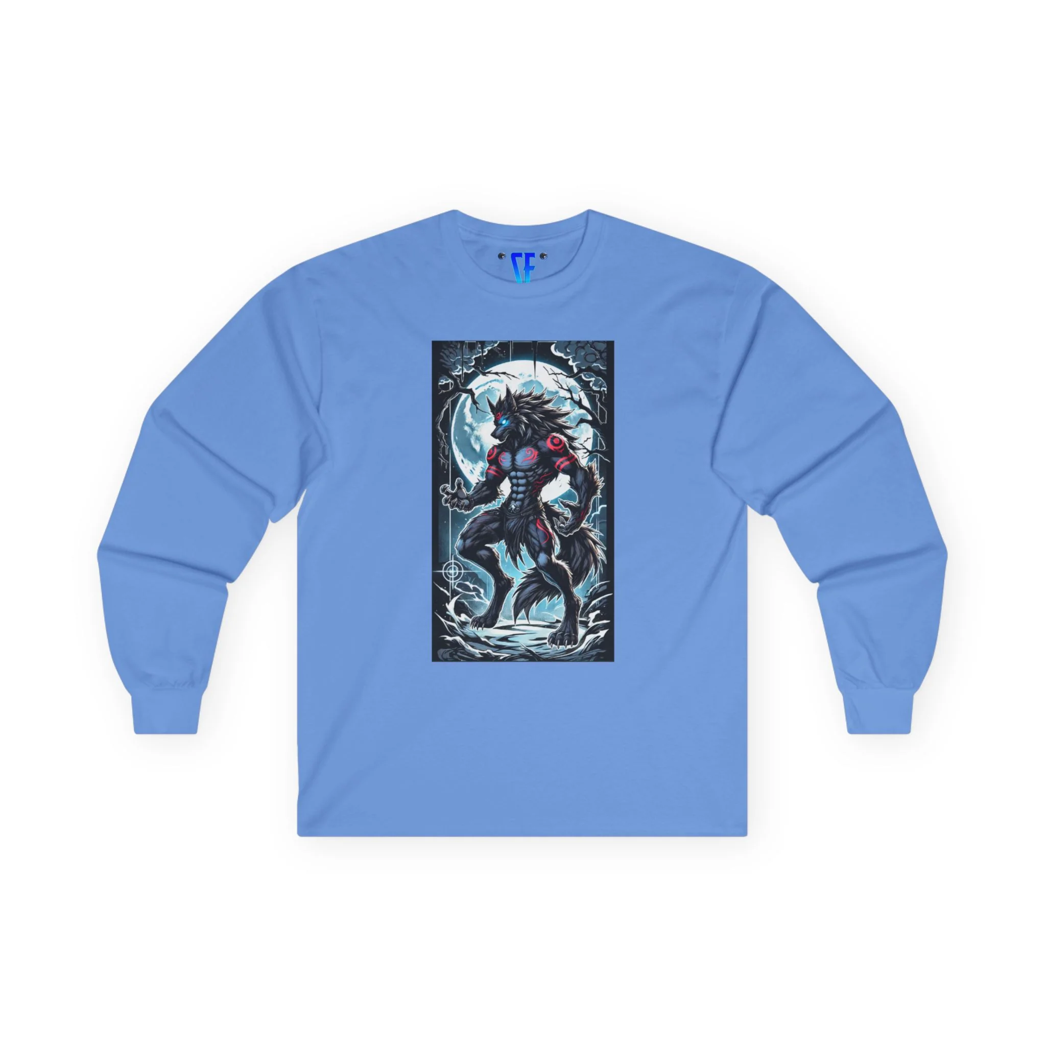 Moonfall Series Shadow WereWolf Long Sleeve Tee Lunar Warrior Design - Image 8