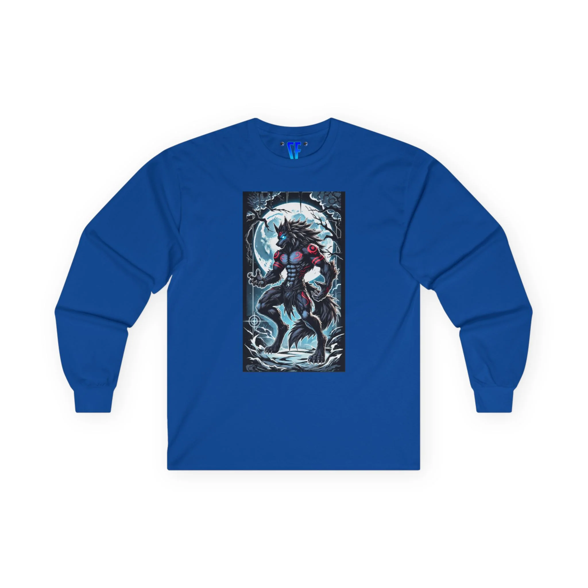 Moonfall Series Shadow WereWolf Long Sleeve Tee Lunar Warrior Design - Image 9