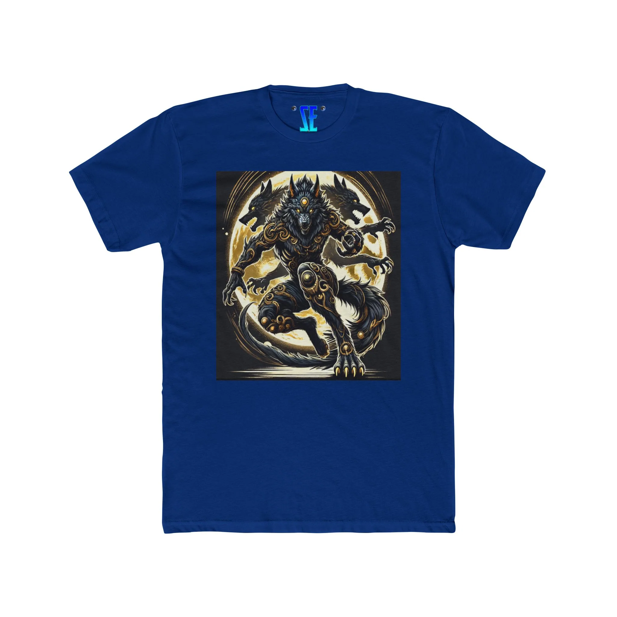 Moonfall Series Stunning Black Gold Werewolf Graphic Epic Warrior Werewolf T-Shirt - Image 10