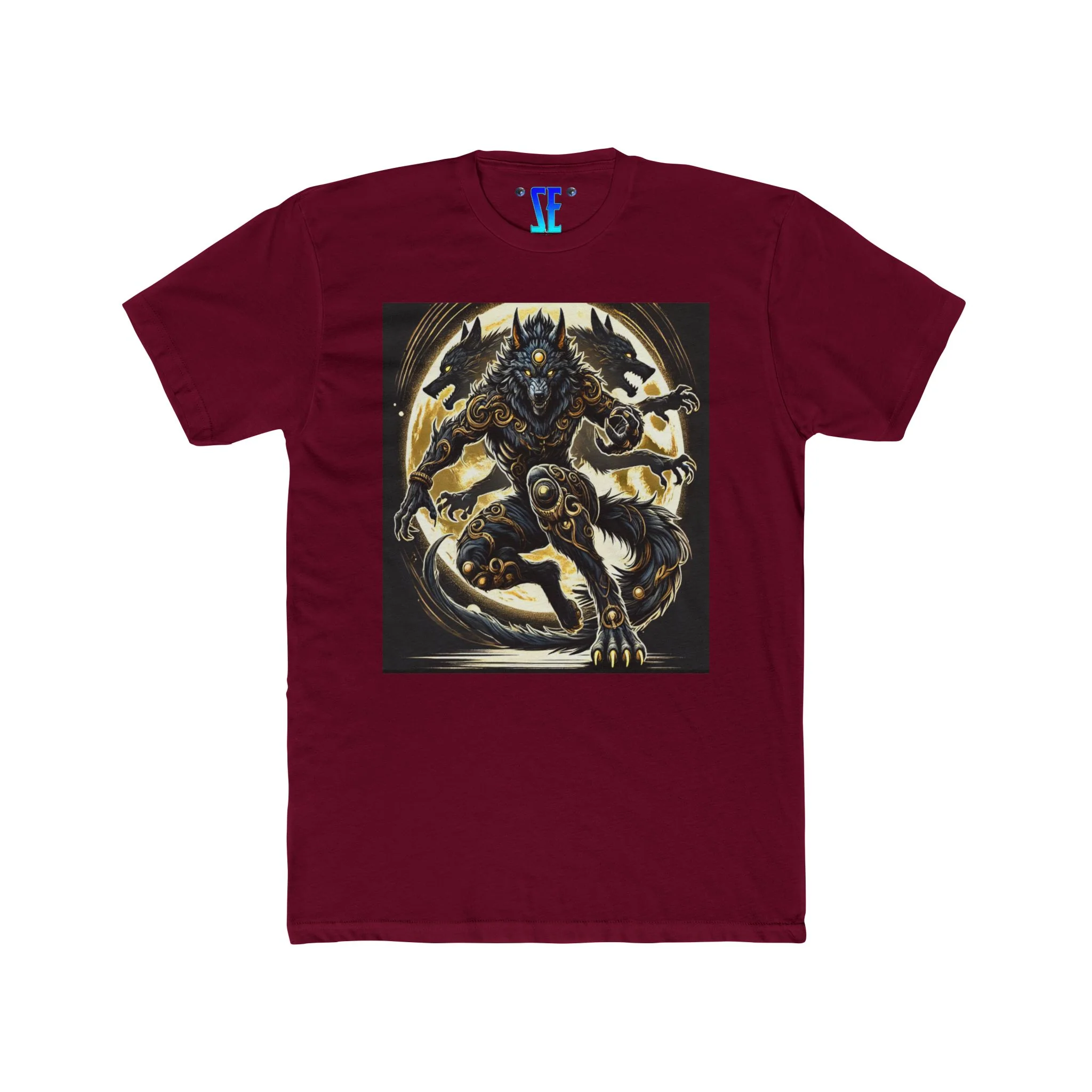 Moonfall Series Stunning Black Gold Werewolf Graphic Epic Warrior Werewolf T-Shirt - Image 13