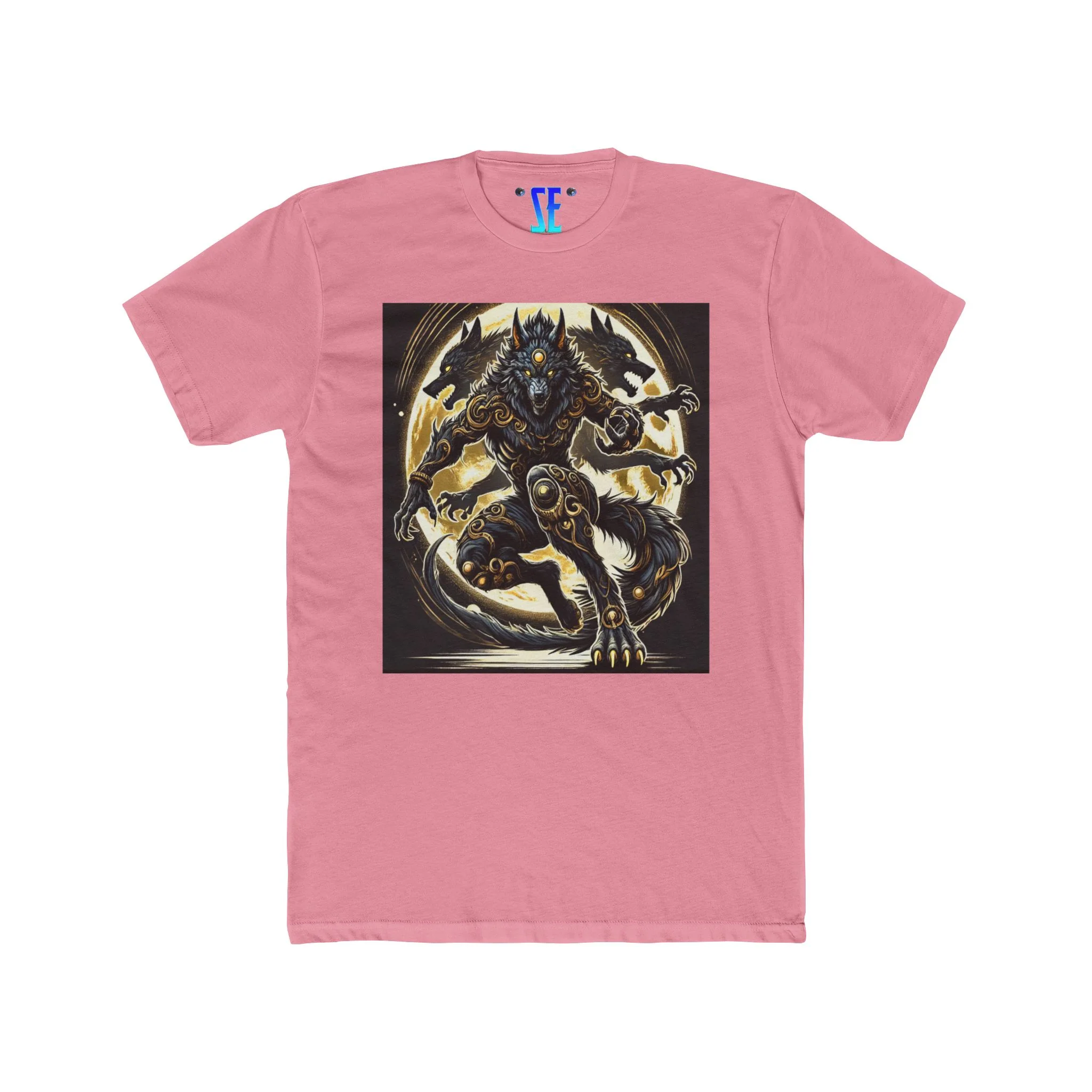 Moonfall Series Stunning Black Gold Werewolf Graphic Epic Warrior Werewolf T-Shirt - Image 6