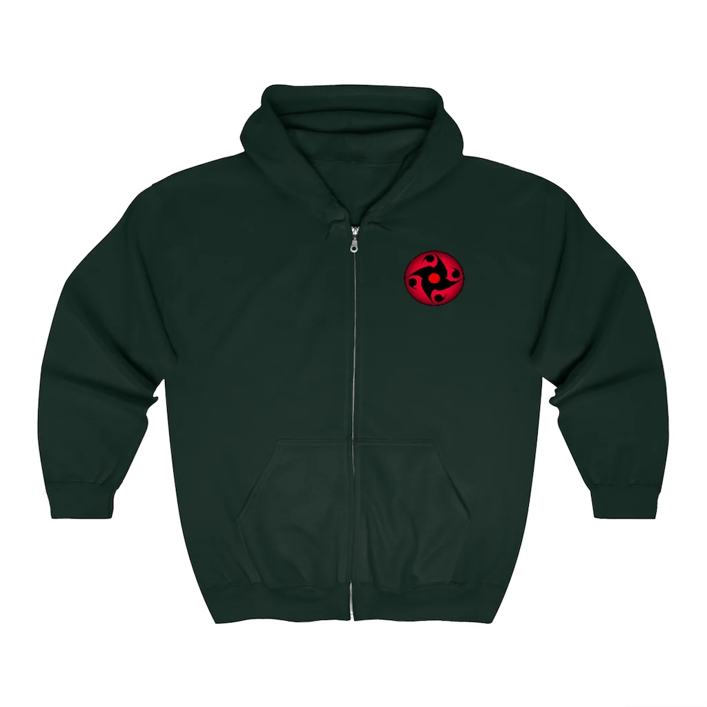 Sharingan Eye Unisex Zip Up Hoodie - Image 13