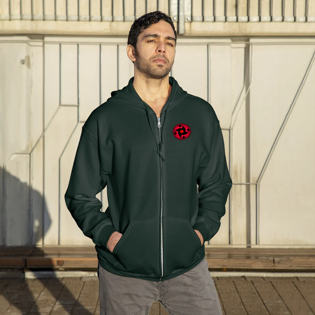 Sharingan Eye Unisex Zip Up Hoodie - Image 14