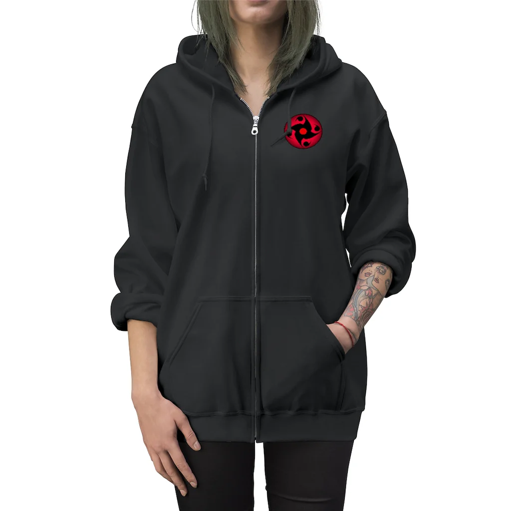 Sharingan Eye Unisex Zip Up Hoodie - Image 2