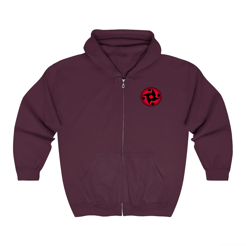 Sharingan Eye Unisex Zip Up Hoodie - Image 23