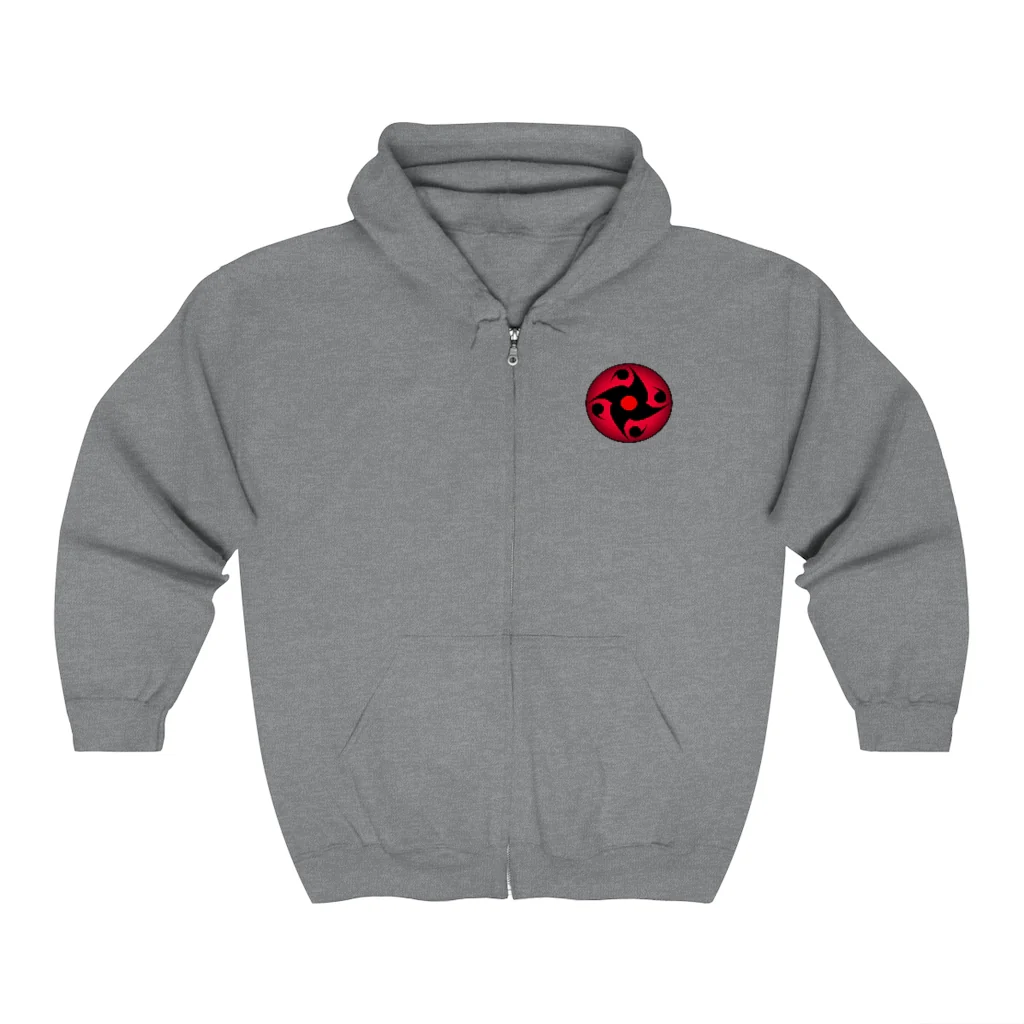 Sharingan Eye Unisex Zip Up Hoodie - Image 5