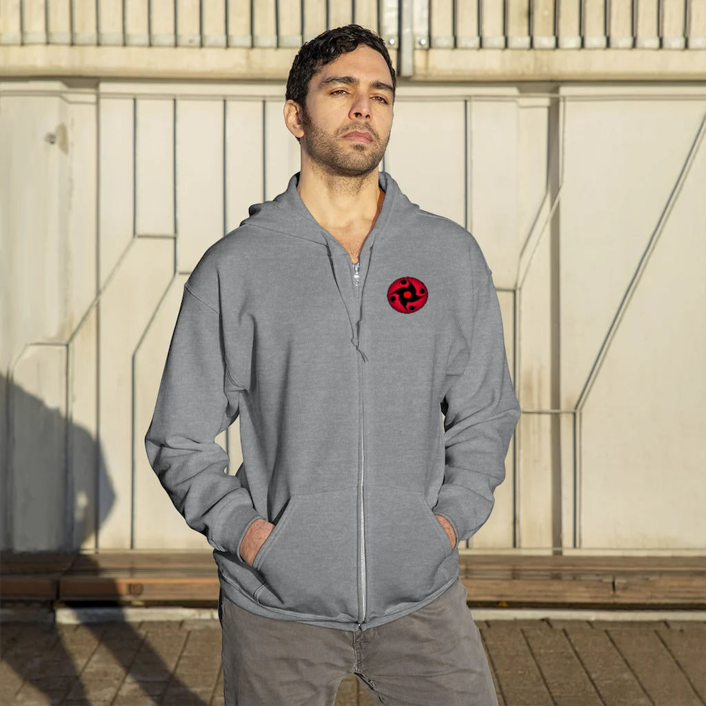 Sharingan Eye Unisex Zip Up Hoodie - Image 7