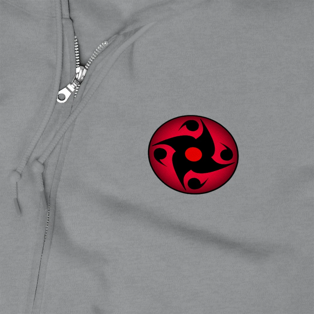 Sharingan Eye Unisex Zip Up Hoodie - Image 8