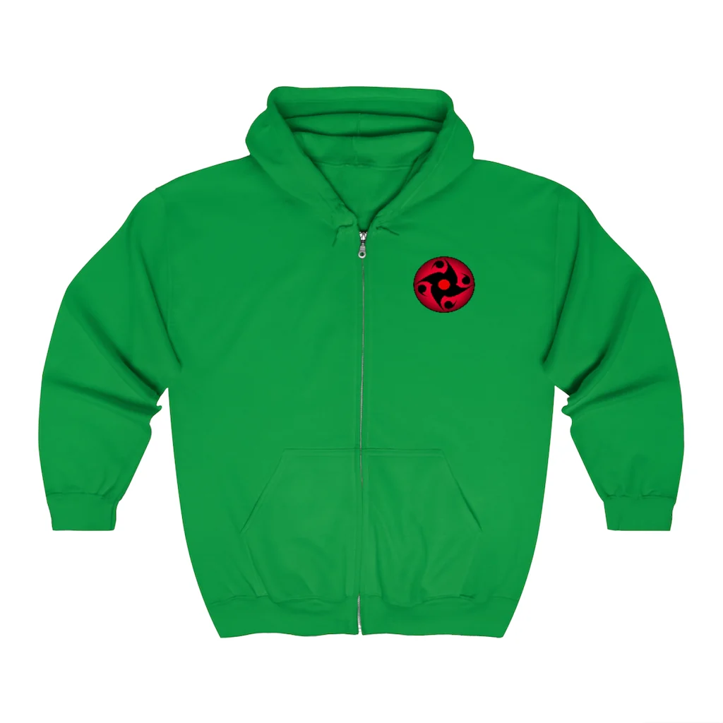 Sharingan Eye Unisex Zip Up Hoodie - Image 9