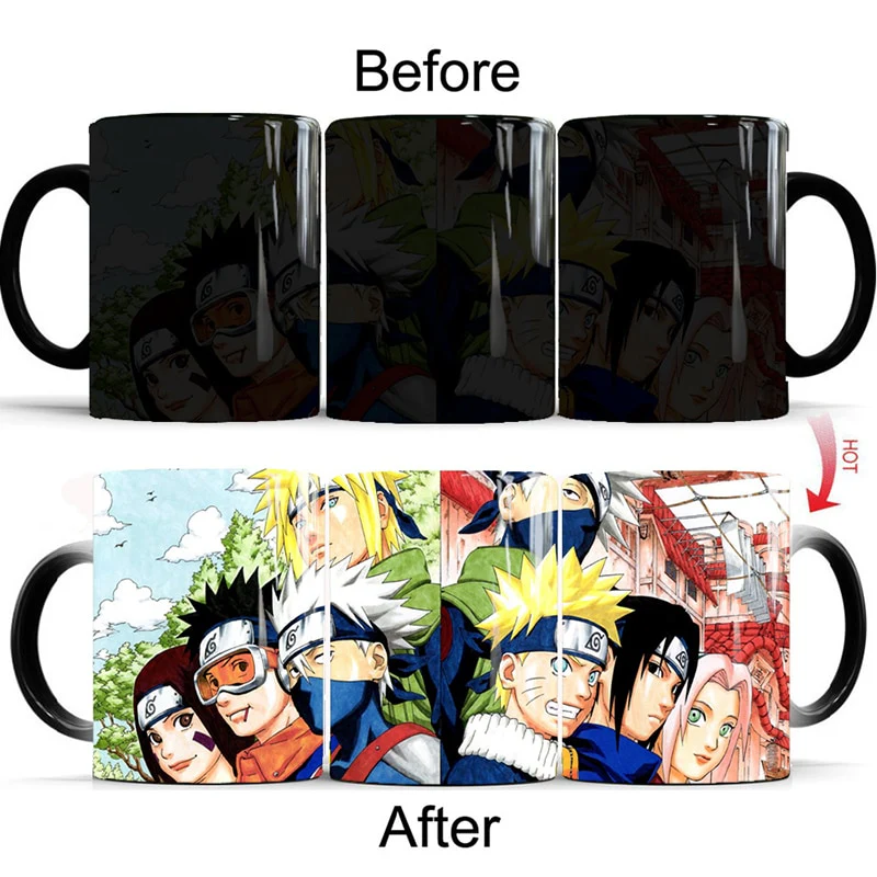 Thermochromic 350ml Color Changing Magic Cup Ceramic Coffee Milk Mug Drink Different Naruto Designs Mug - Image 11