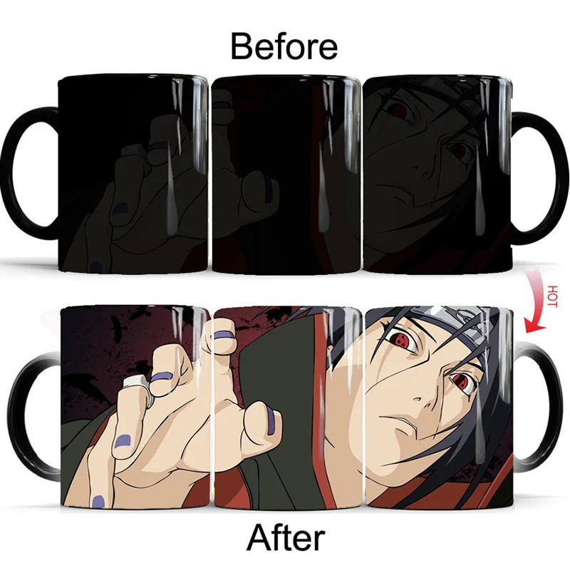Thermochromic 350ml Color Changing Magic Cup Ceramic Coffee Milk Mug Drink Different Naruto Designs Mug - Image 12