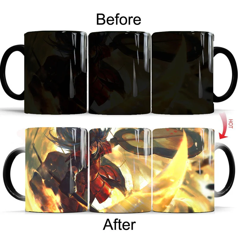Thermochromic 350ml Color Changing Magic Cup Ceramic Coffee Milk Mug Drink Different Naruto Designs Mug - Image 13