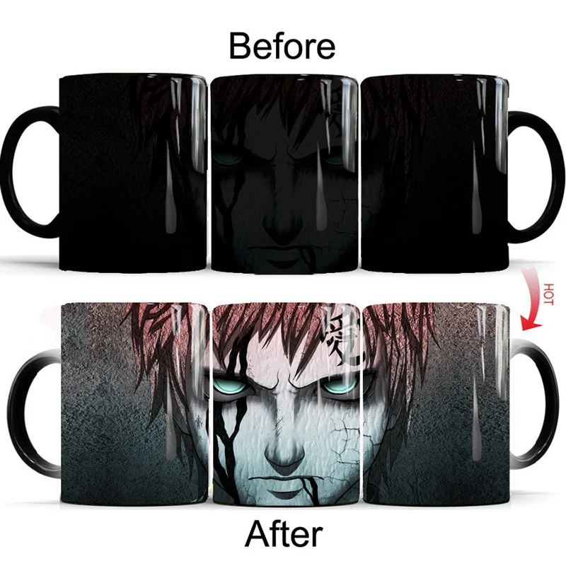 Thermochromic 350ml Color Changing Magic Cup Ceramic Coffee Milk Mug Drink Different Naruto Designs Mug - Image 14