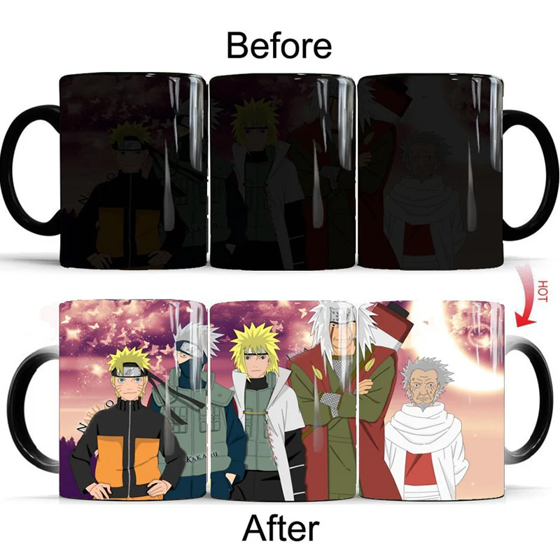 Thermochromic 350ml Color Changing Magic Cup Ceramic Coffee Milk Mug Drink Different Naruto Designs Mug - Image 15