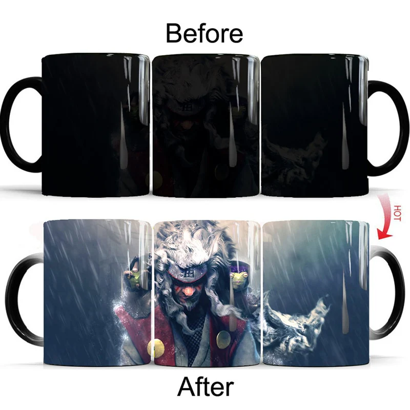 Thermochromic 350ml Color Changing Magic Cup Ceramic Coffee Milk Mug Drink Different Naruto Designs Mug - Image 18