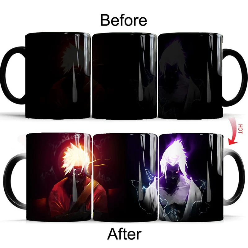 Thermochromic 350ml Color Changing Magic Cup Ceramic Coffee Milk Mug Drink Different Naruto Designs Mug - Image 19