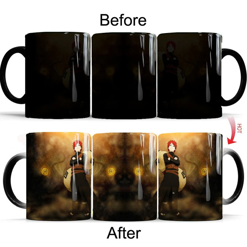 Thermochromic 350ml Color Changing Magic Cup Ceramic Coffee Milk Mug Drink Different Naruto Designs Mug - Image 20