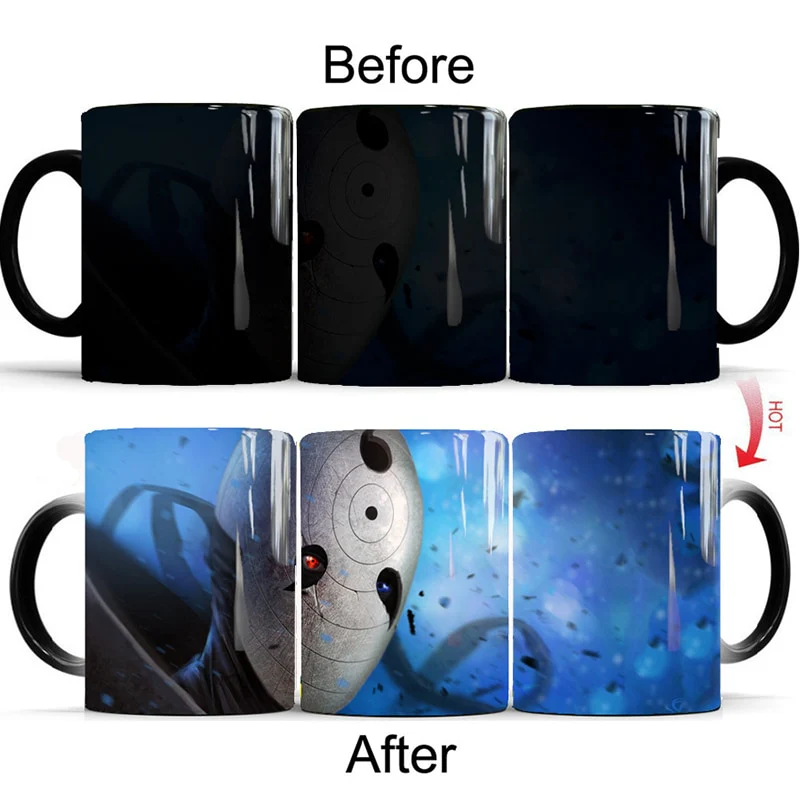 Thermochromic 350ml Color Changing Magic Cup Ceramic Coffee Milk Mug Drink Different Naruto Designs Mug - Image 21