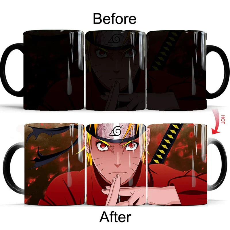Thermochromic 350ml Color Changing Magic Cup Ceramic Coffee Milk Mug Drink Different Naruto Designs Mug - Image 22